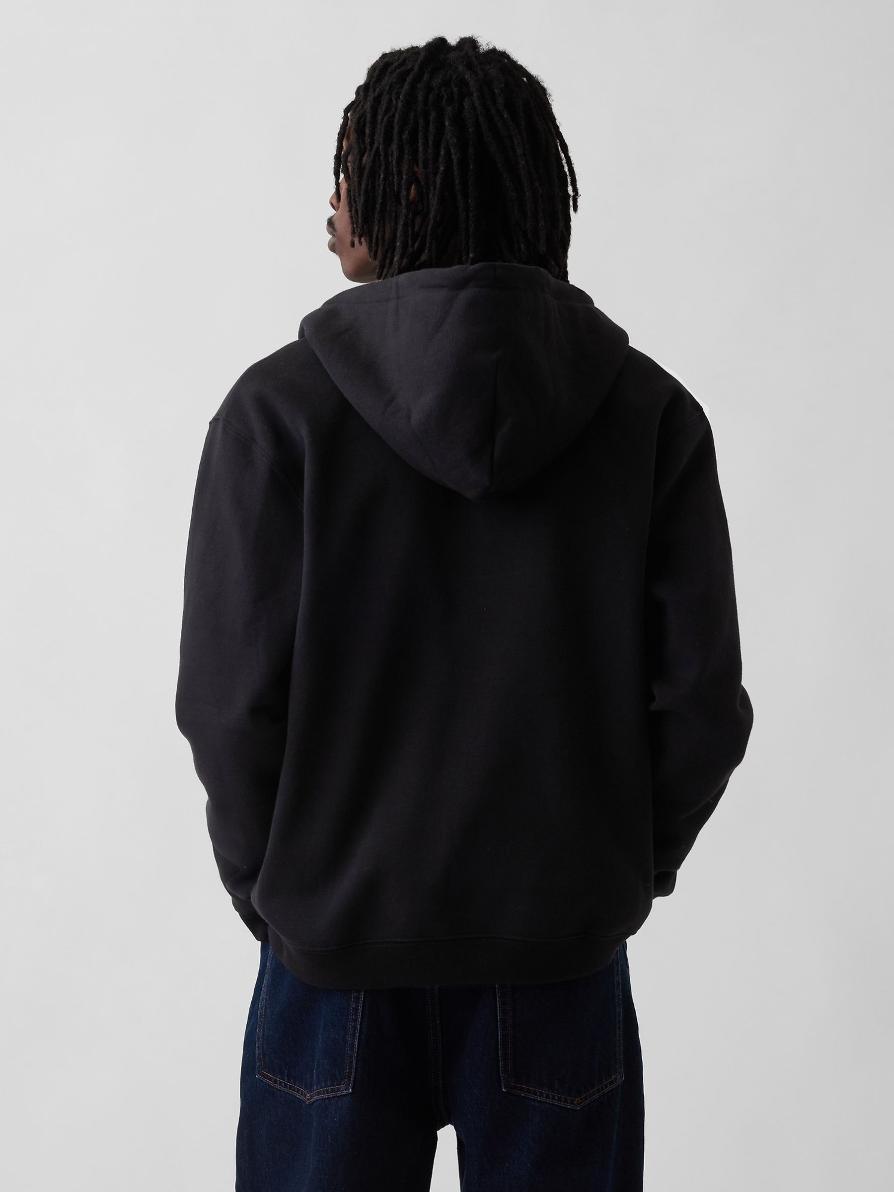 Black VintageSoft Relaxed Zip Hoodie - Image 2 of 5