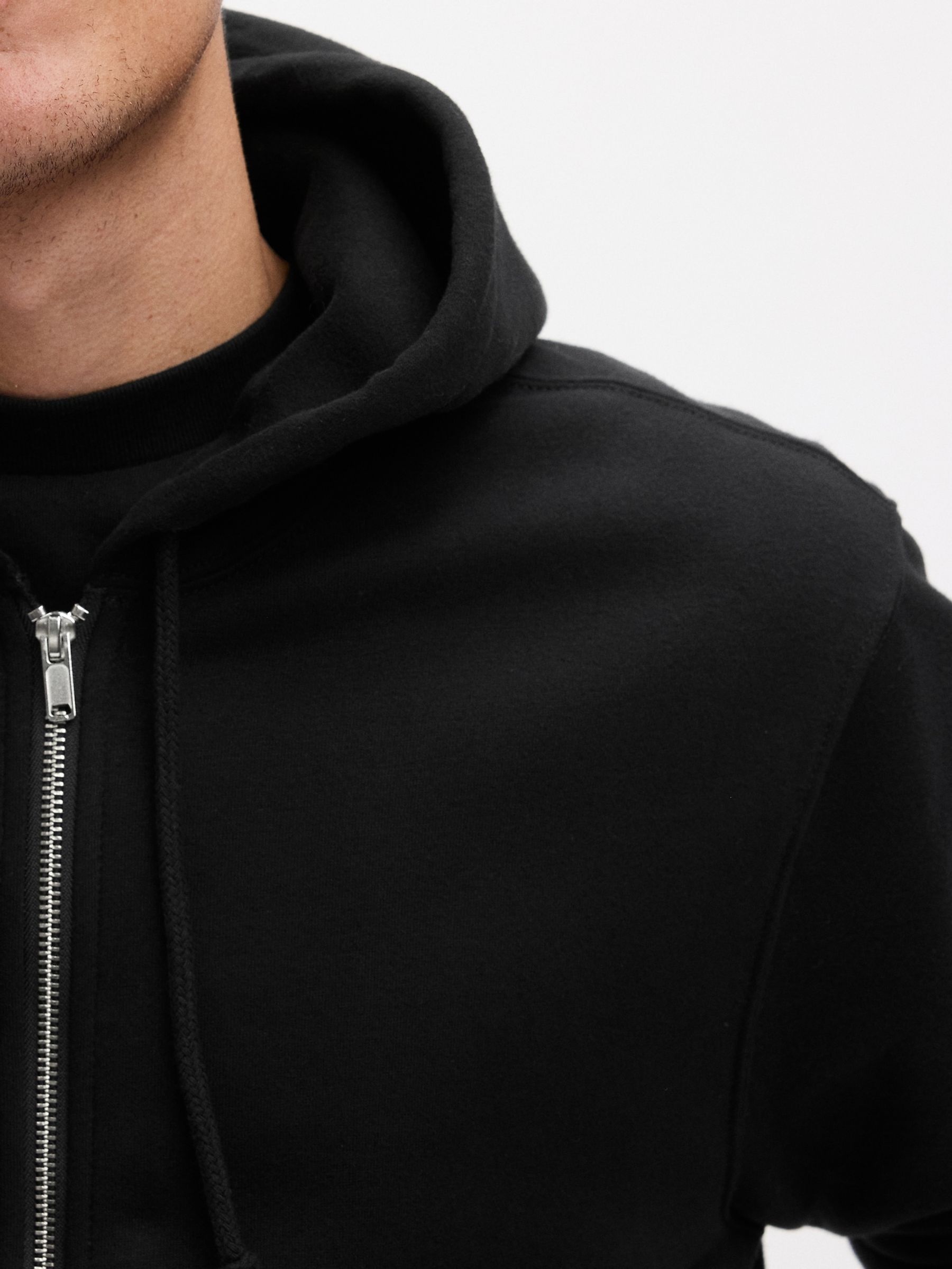 Black VintageSoft Relaxed Zip Hoodie - Image 4 of 5