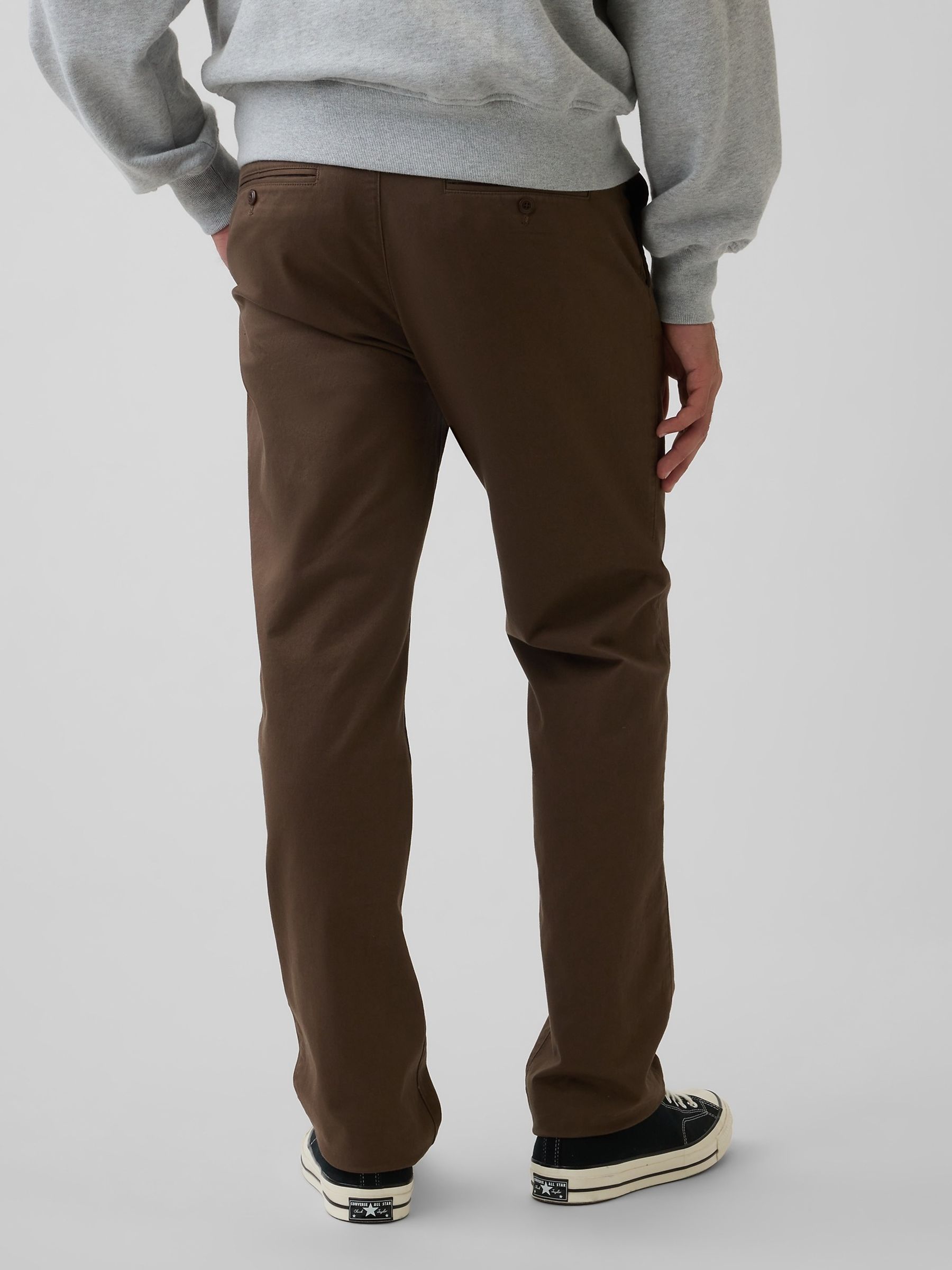 Brown Modern Straight Chinos - Image 2 of 6