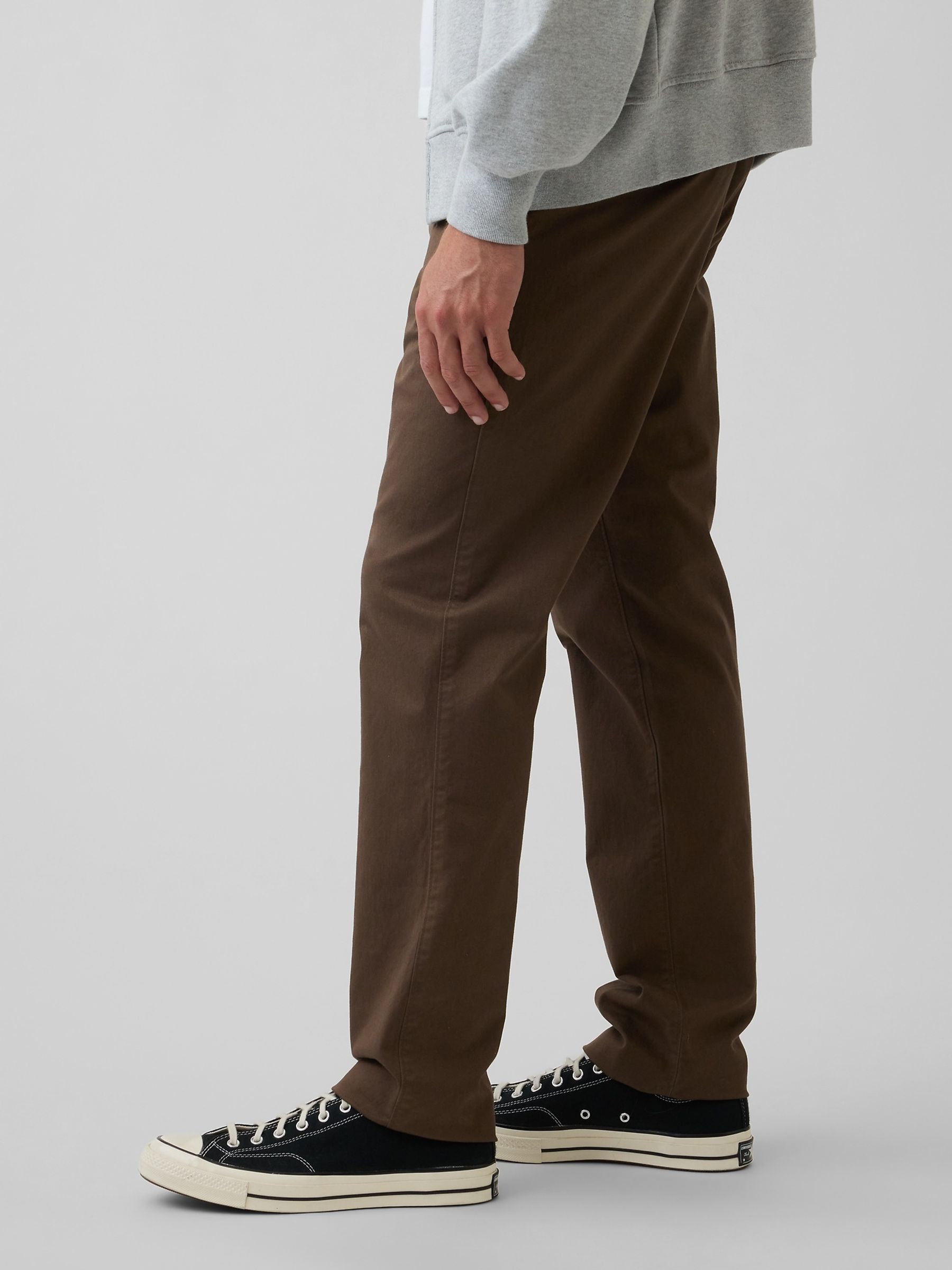 Brown Modern Straight Chinos - Image 3 of 6