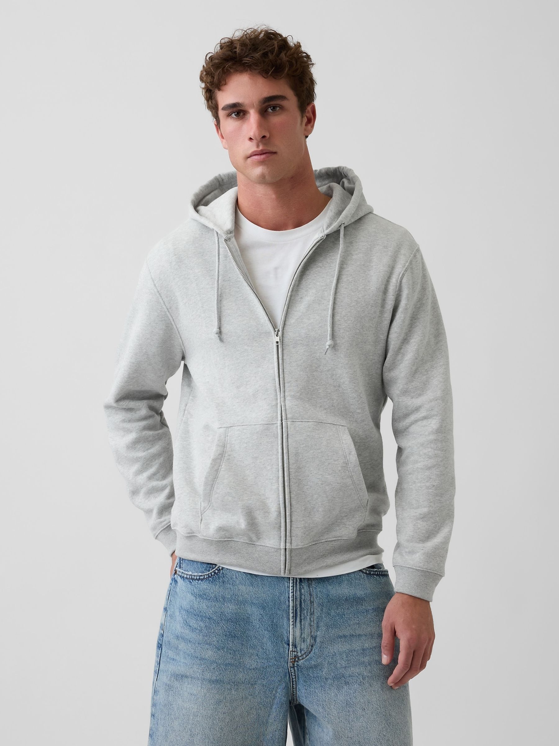 Grey VintageSoft Relaxed Zip Hoodie - Image 1 of 4