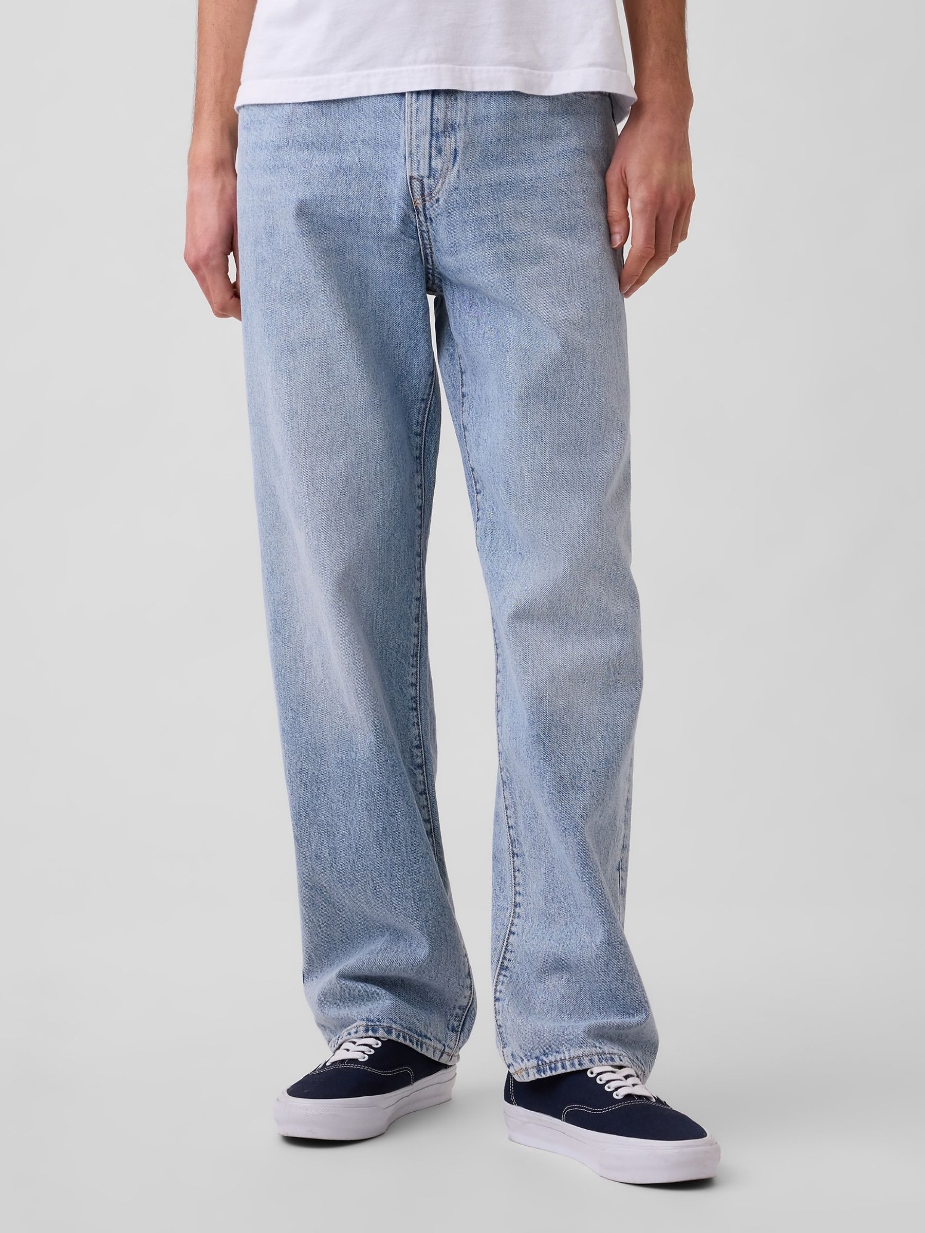 Light Wash Relaxed Straight Jeans - Image 1 of 6