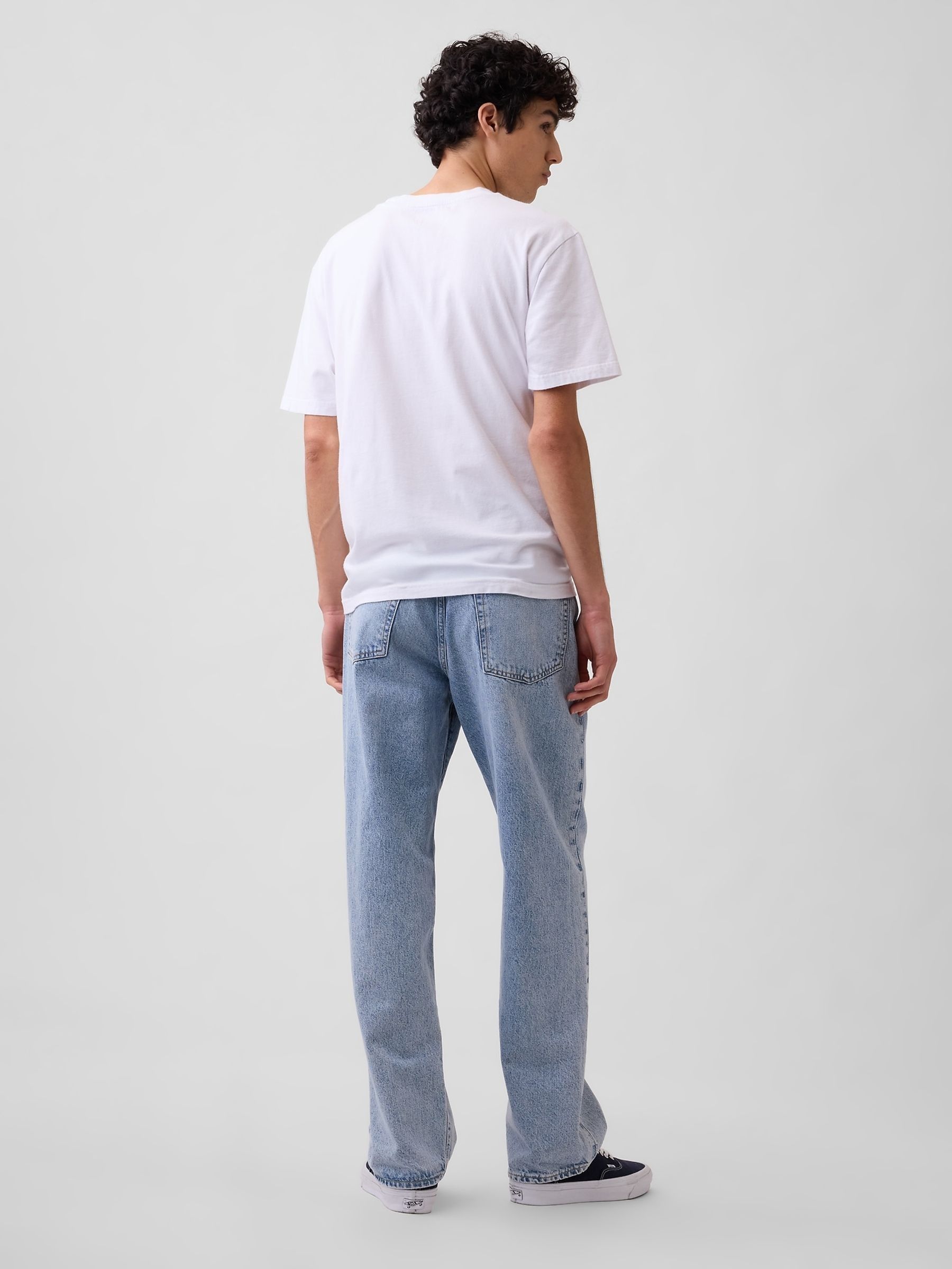 Light Wash Relaxed Straight Jeans - Image 2 of 6 Light Wash Relaxed Straight Jeans - Image 2 of 6