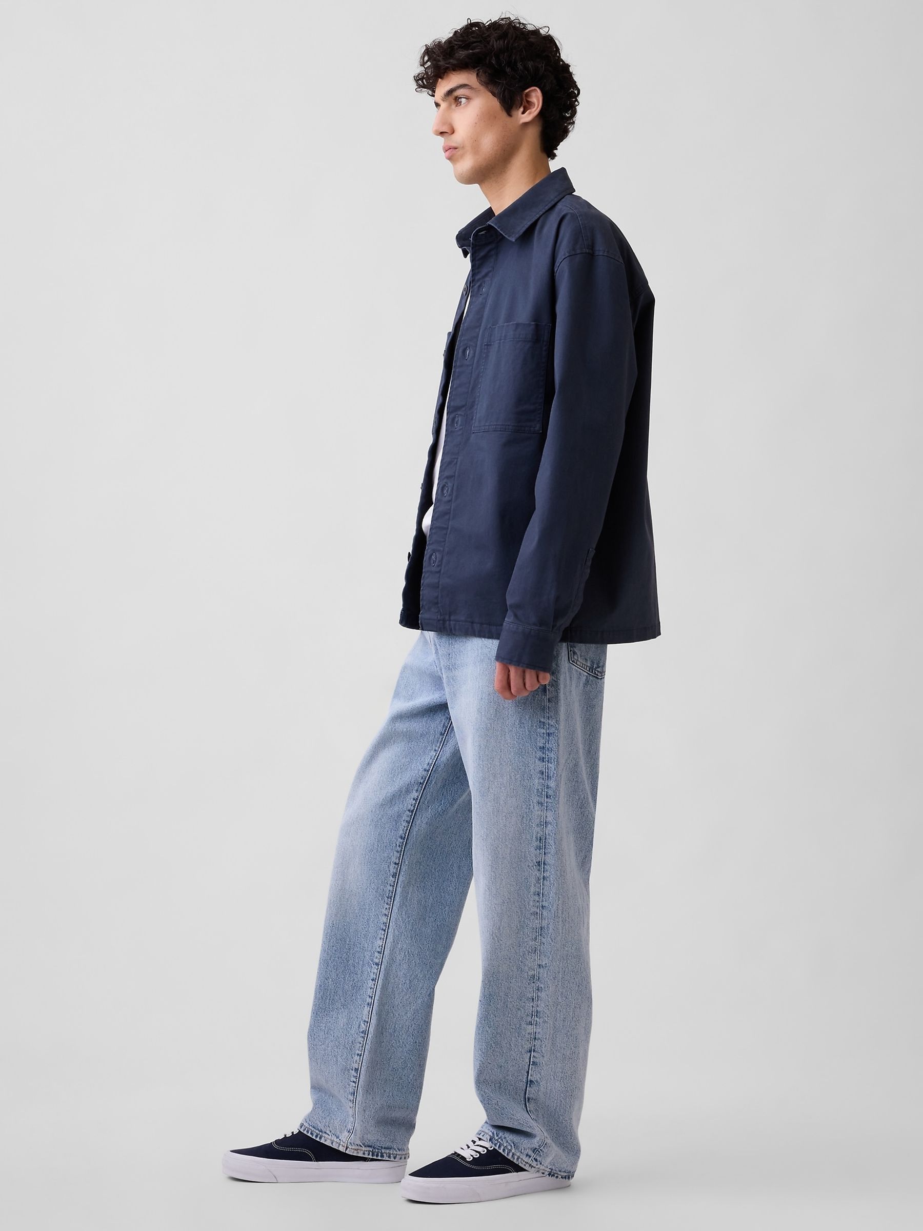 Light Wash Relaxed Straight Jeans - Image 4 of 6