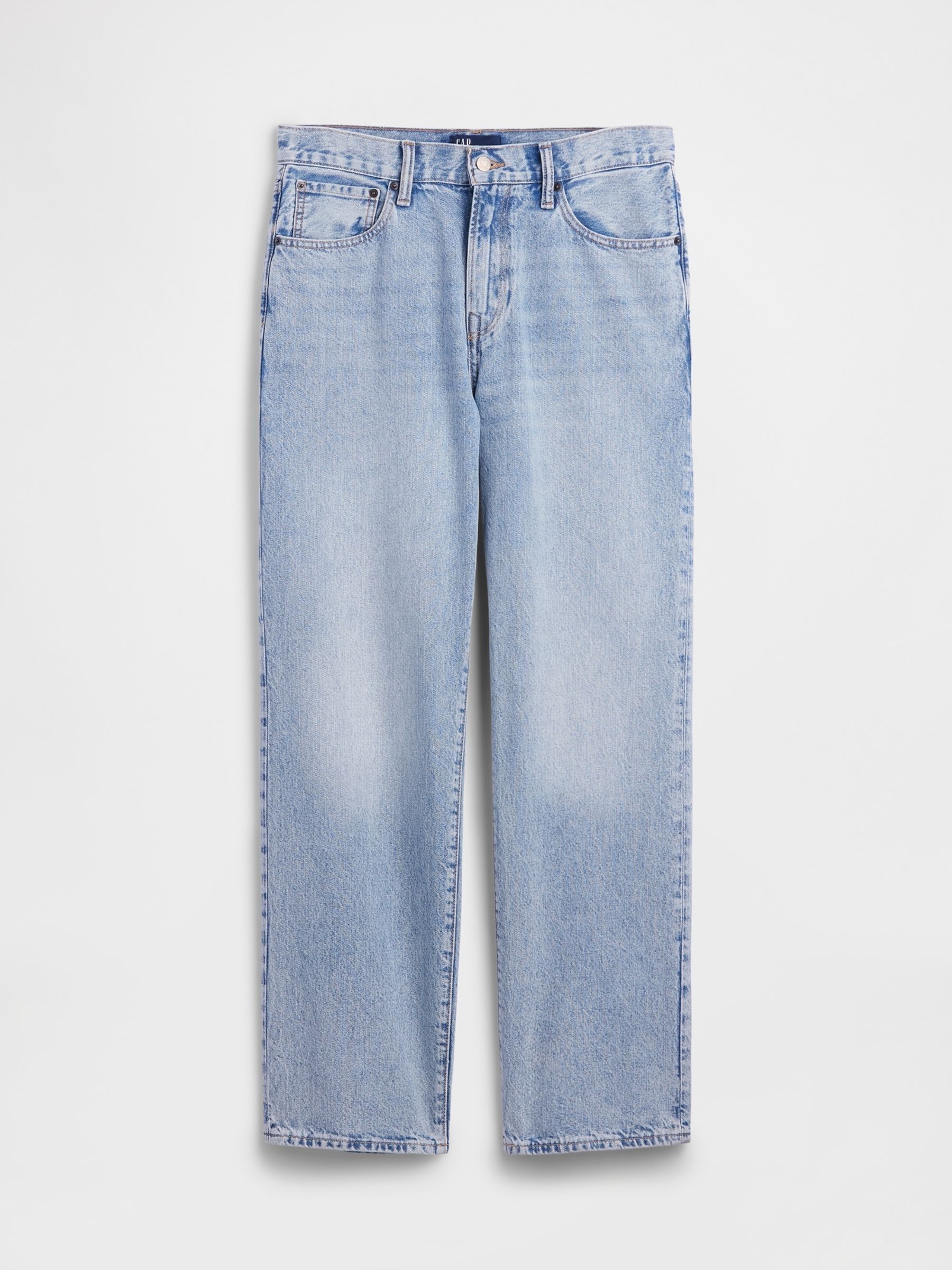 Light Wash Relaxed Straight Jeans - Image 6 of 6 Light Wash Relaxed Straight Jeans - Image 6 of 6