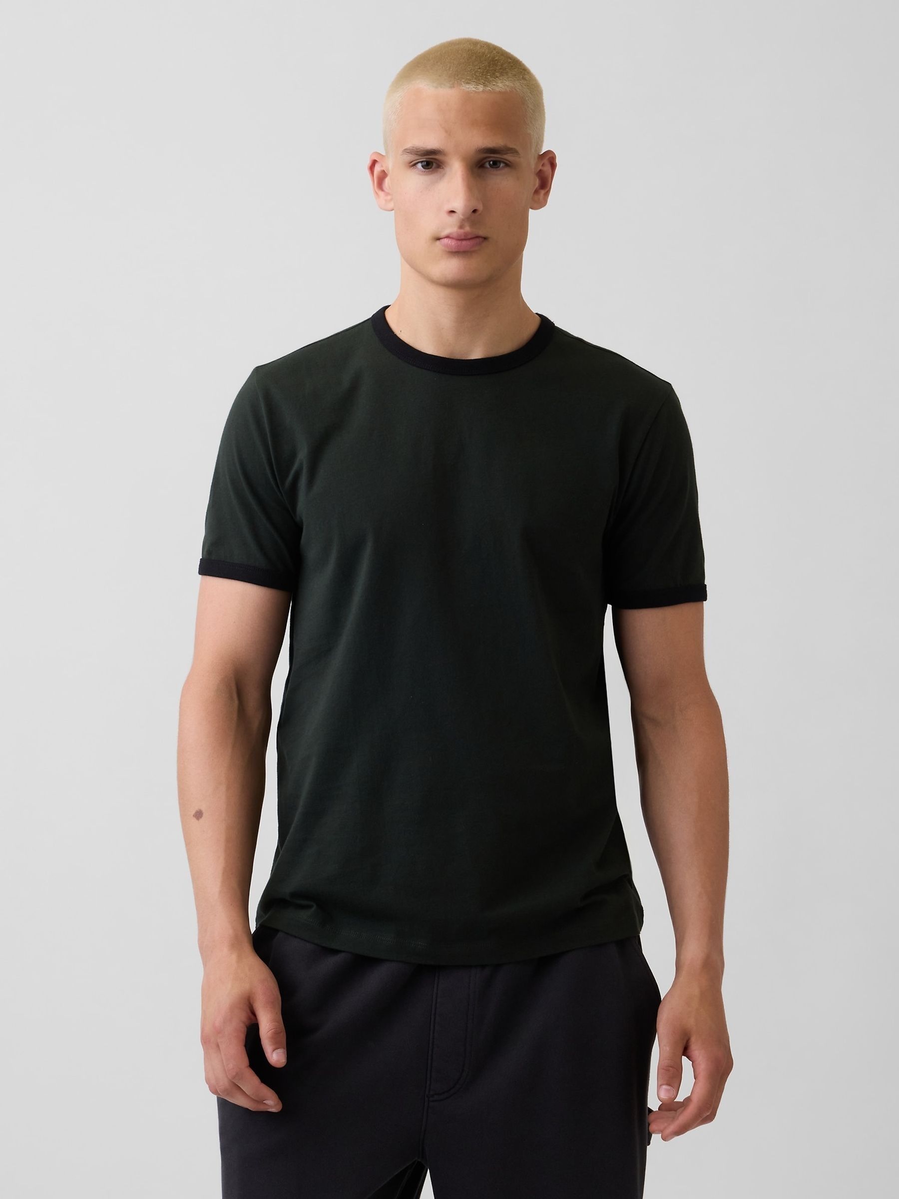 Dark Green Classic Short Sleeve T-Shirt - Image 1 of 4 Dark Green Classic Short Sleeve T-Shirt - Image 1 of 4