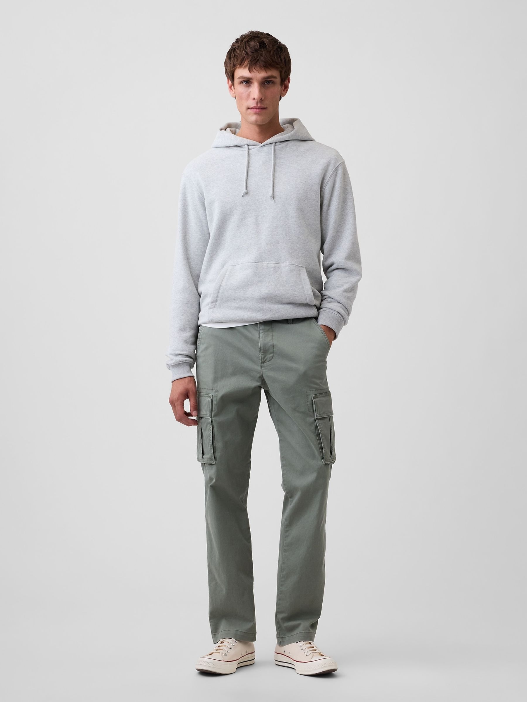 Green Essential Straight Cargo Trousers - Image 4 of 6