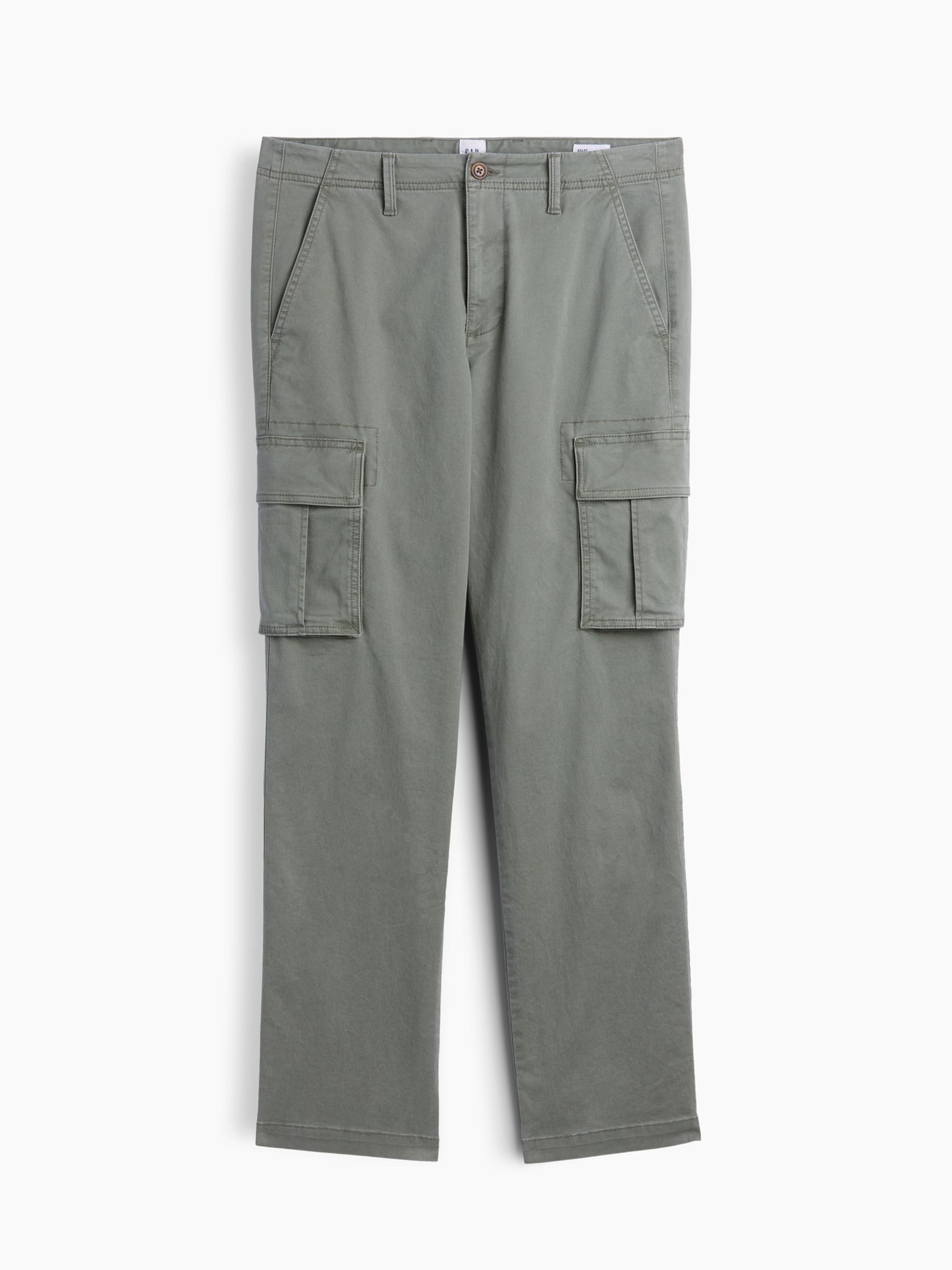 Green Essential Straight Cargo Trousers - Image 6 of 6