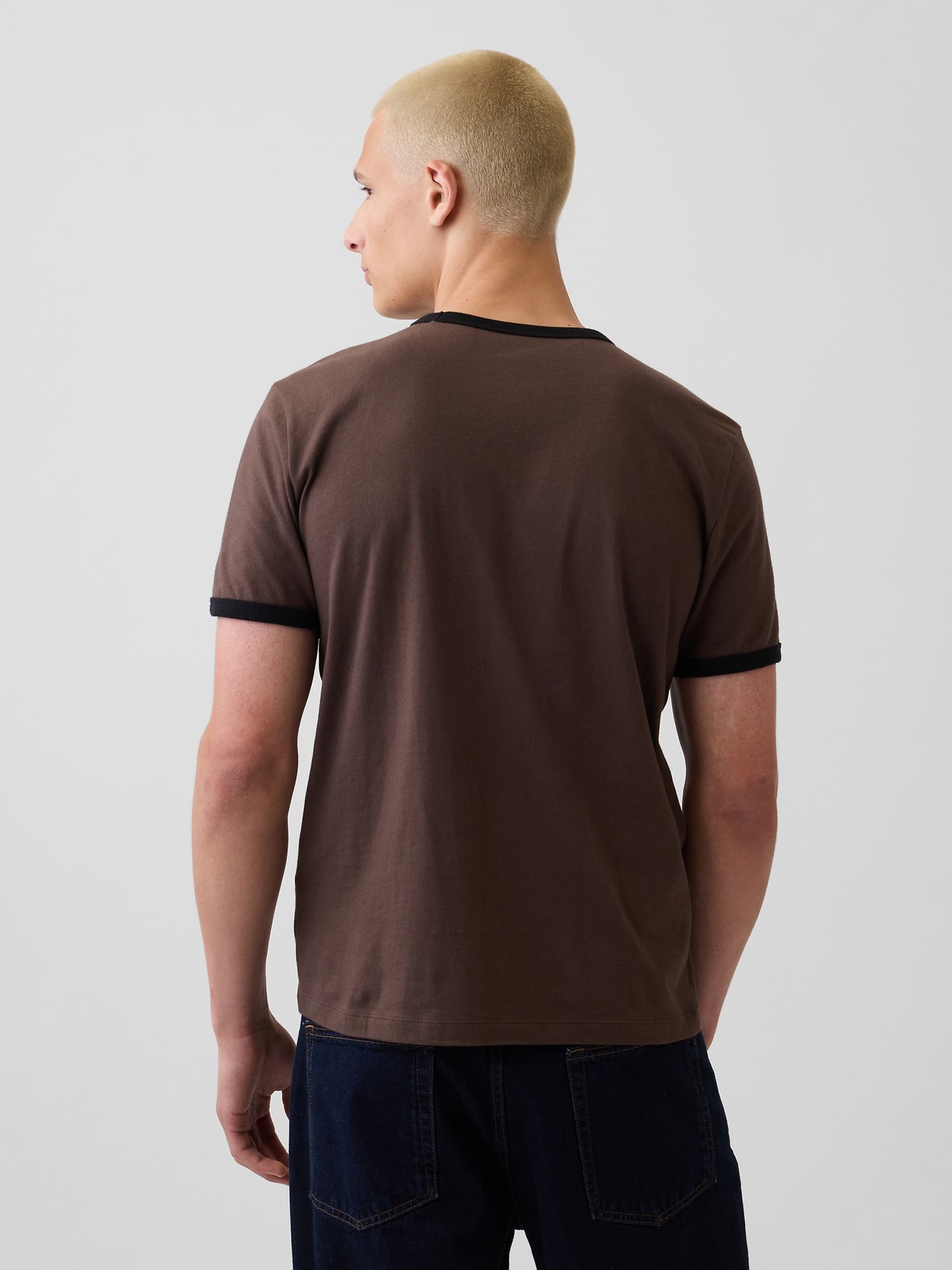 Brown Classic Short Sleeve T-Shirt - Image 2 of 4 Brown Classic Short Sleeve T-Shirt - Image 2 of 4