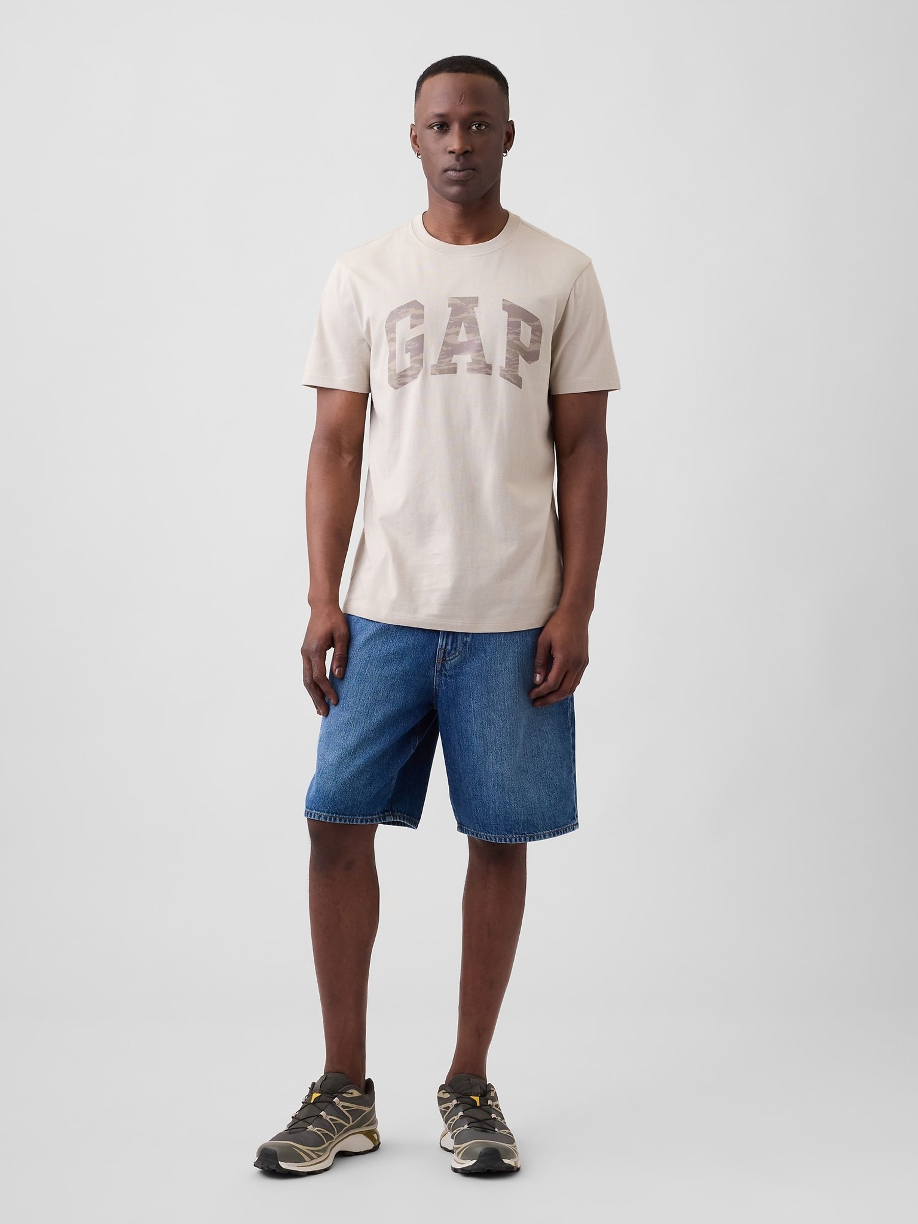 Cream Camo Everyday Soft Logo T-Shirt - Image 3 of 5