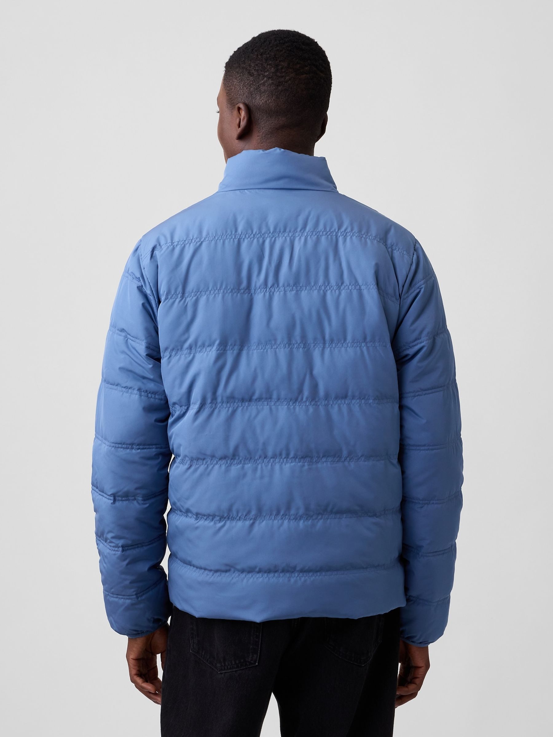 Blue Relaxed Puffer Jacket - Image 2 of 4