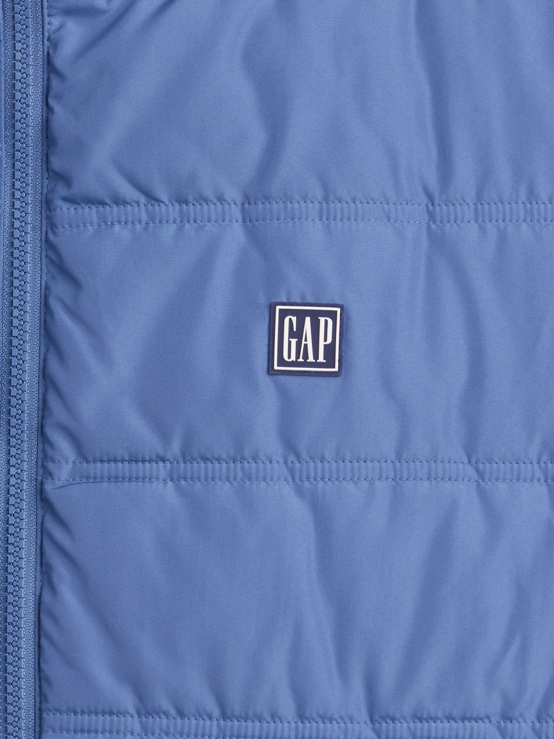 Blue Relaxed Puffer Jacket - Image 4 of 4