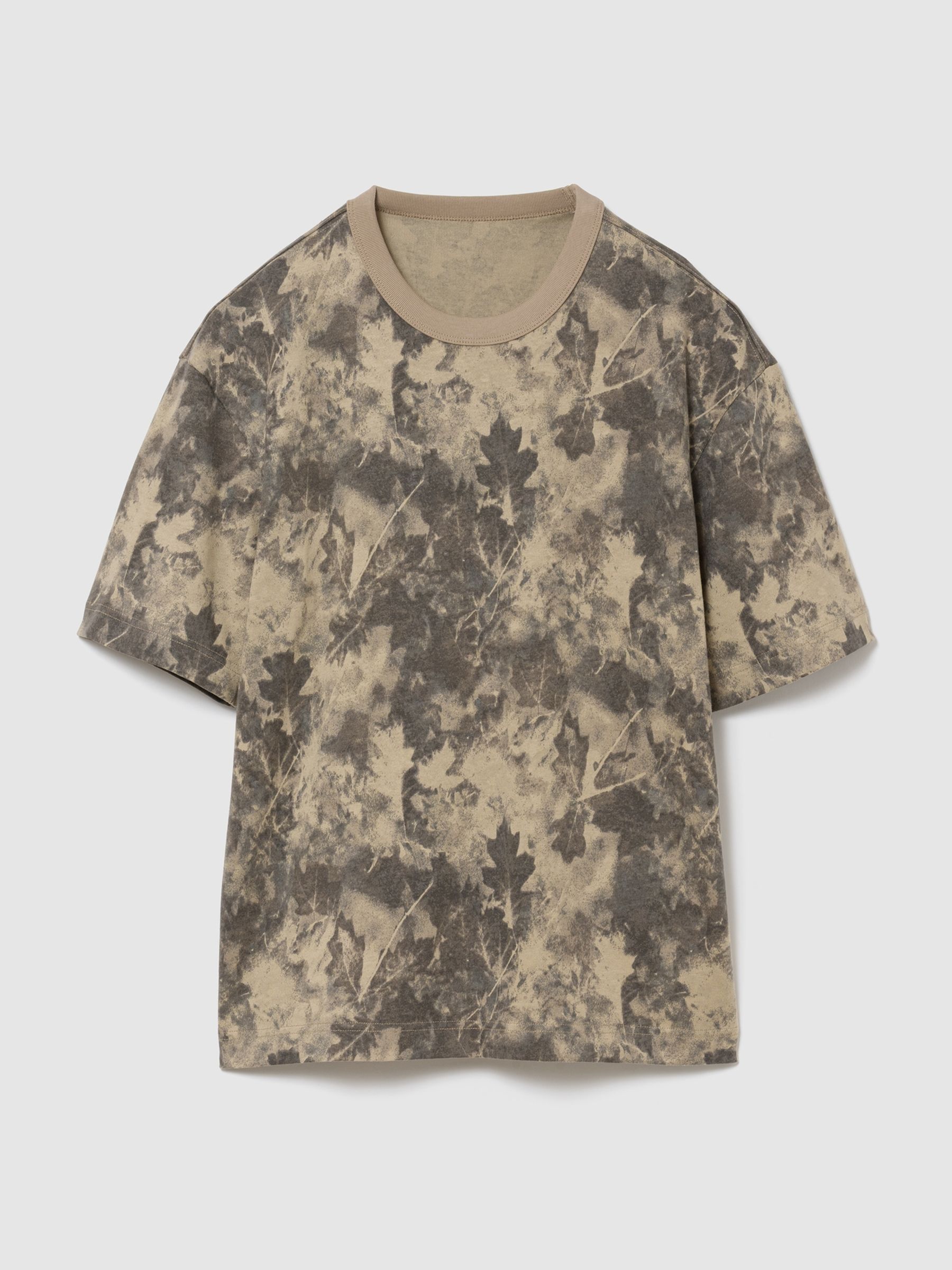 Brown Camouflage Heavyweight Boxy Short Sleeve T-Shirt - Image 1 of 2
