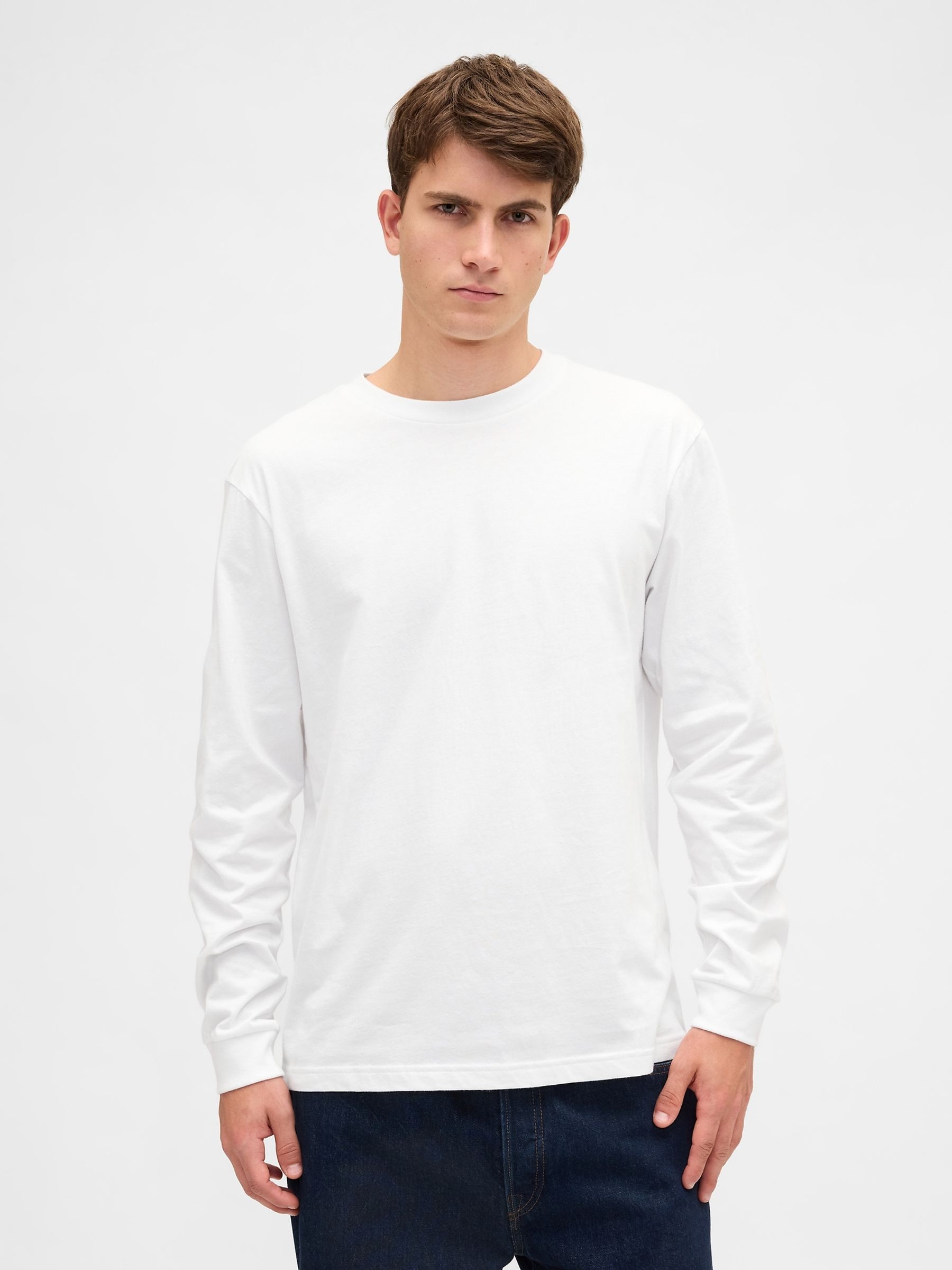 White Long Sleeve T-Shirt - Image 1 of 3 White Long Sleeve T-Shirt - Image 1 of 3