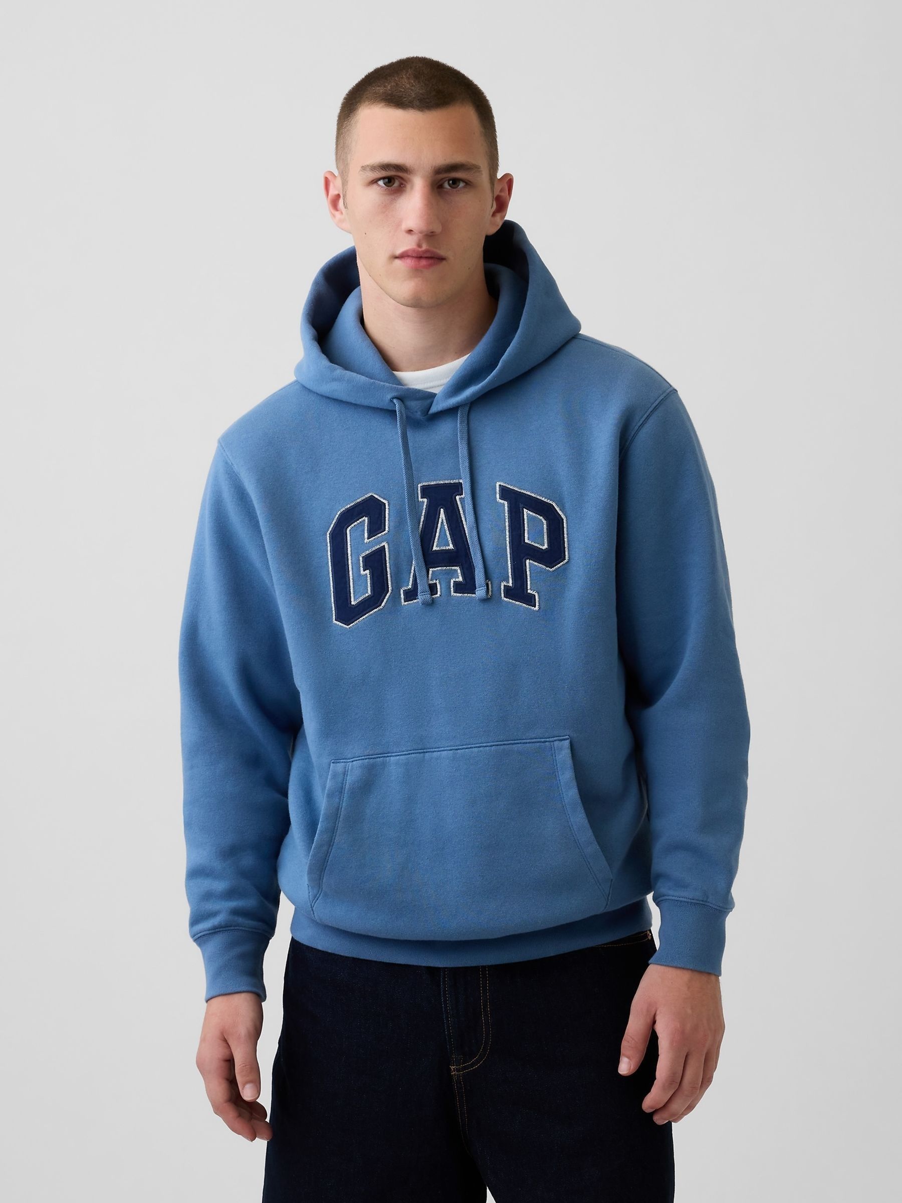 Blue VintageSoft Arch Logo Hoodie - Image 1 of 4