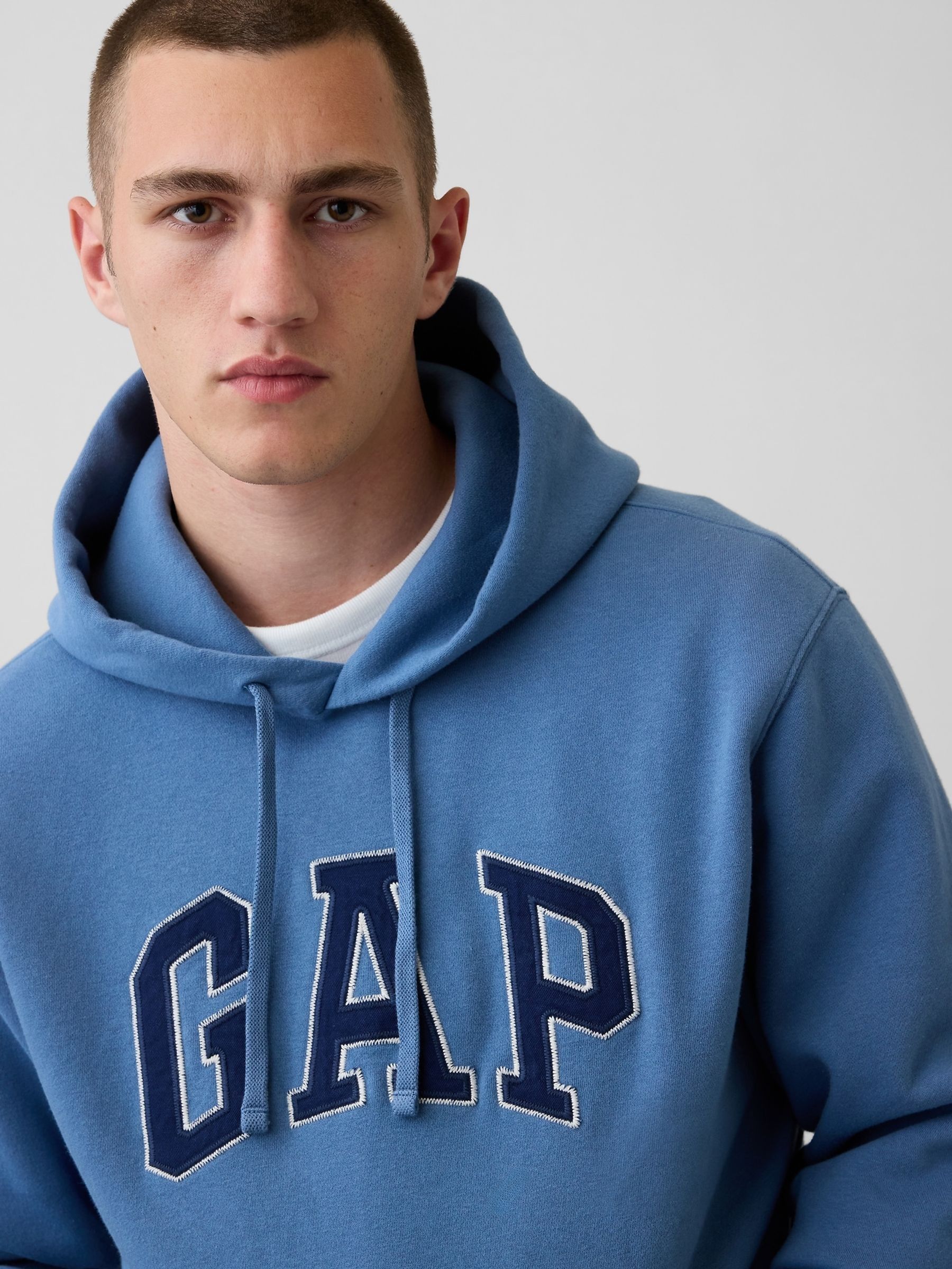 Blue VintageSoft Arch Logo Hoodie - Image 3 of 4