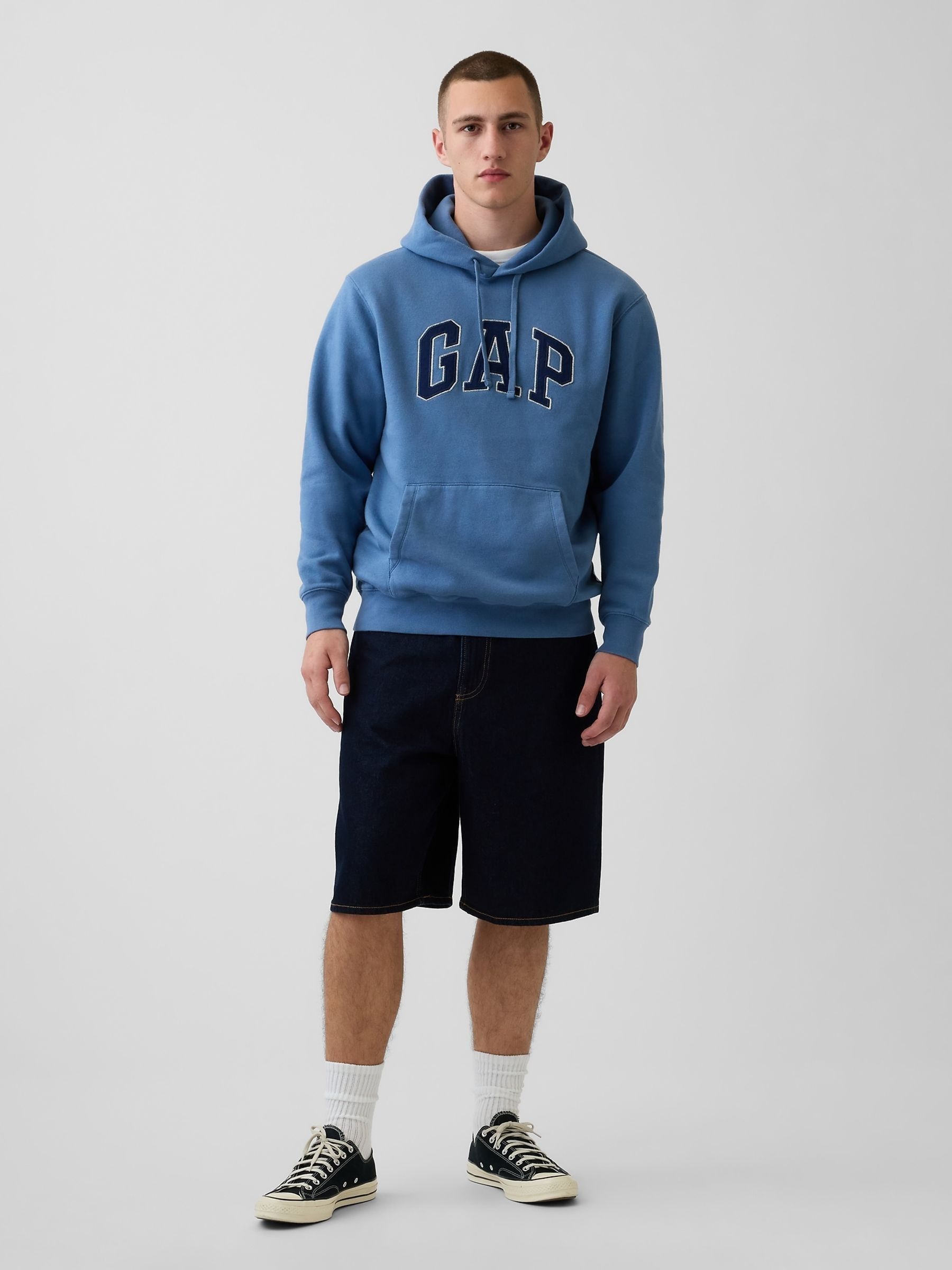 Blue VintageSoft Arch Logo Hoodie - Image 4 of 4