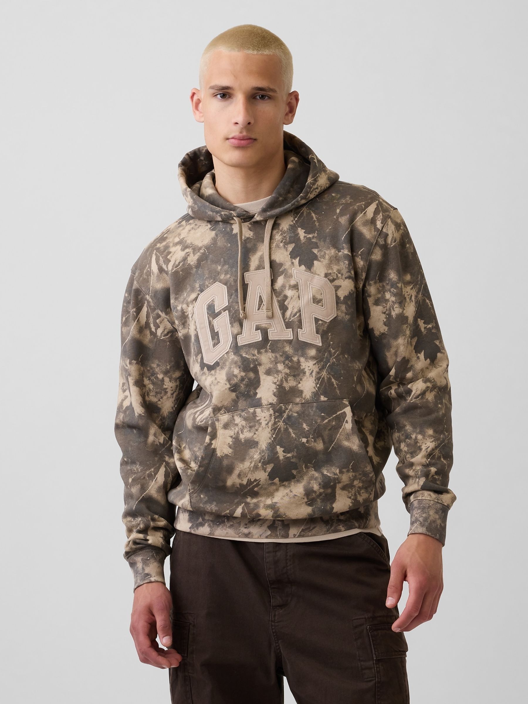 Brown Camo VintageSoft Arch Logo Hoodie - Image 1 of 4 Brown Camo VintageSoft Arch Logo Hoodie - Image 1 of 4