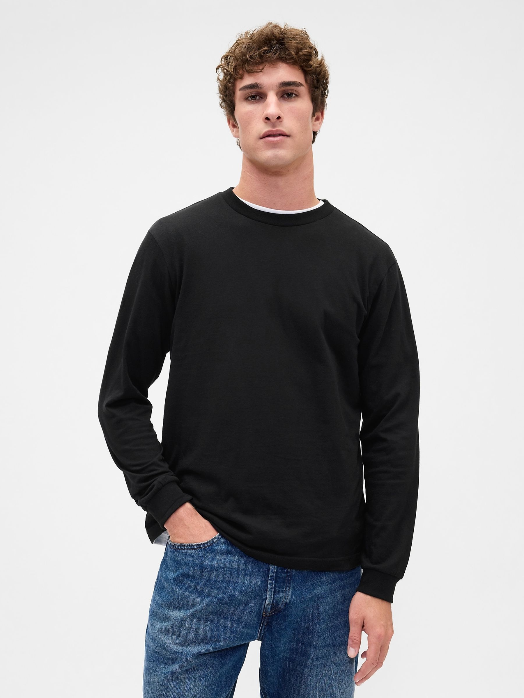 Black Long Sleeve T-Shirt - Image 1 of 3 Black Long Sleeve T-Shirt - Image 1 of 3