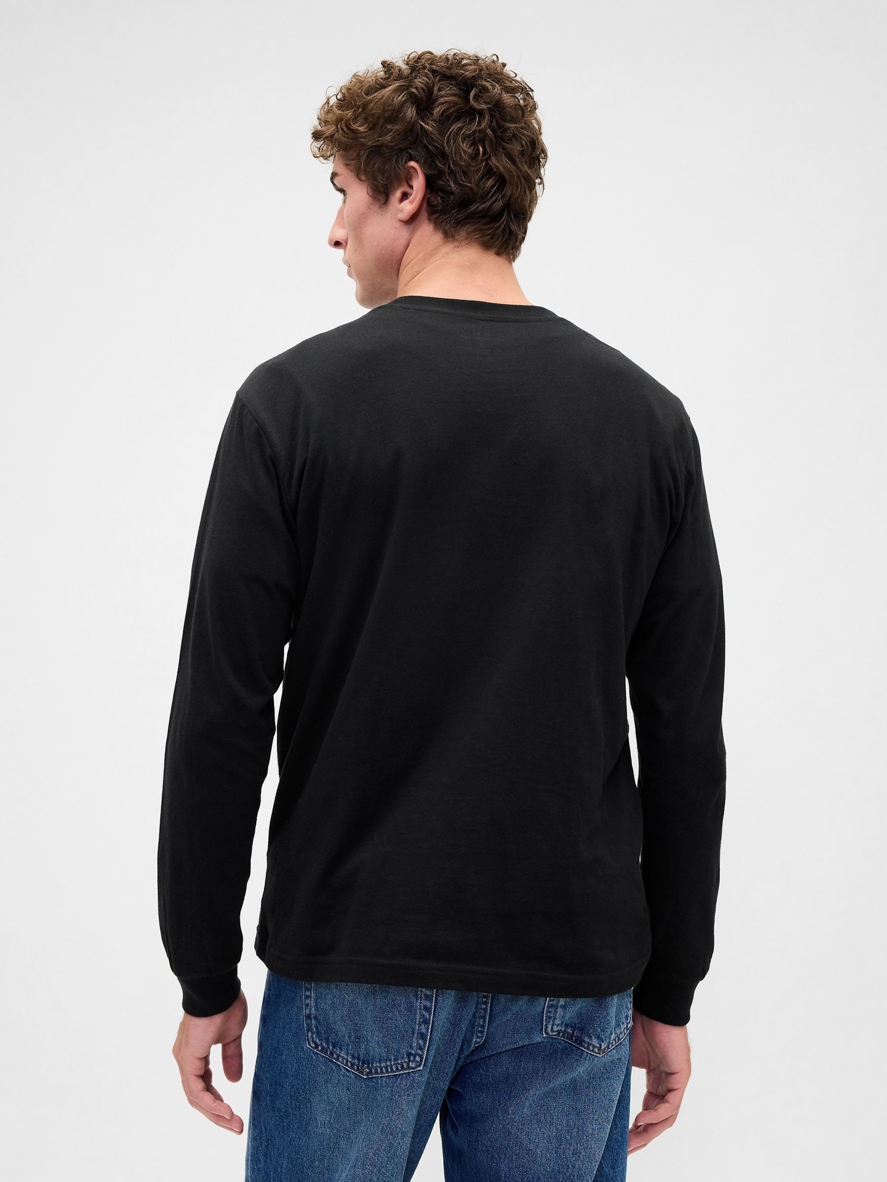 Black Long Sleeve T-Shirt - Image 2 of 3 Black Long Sleeve T-Shirt - Image 2 of 3