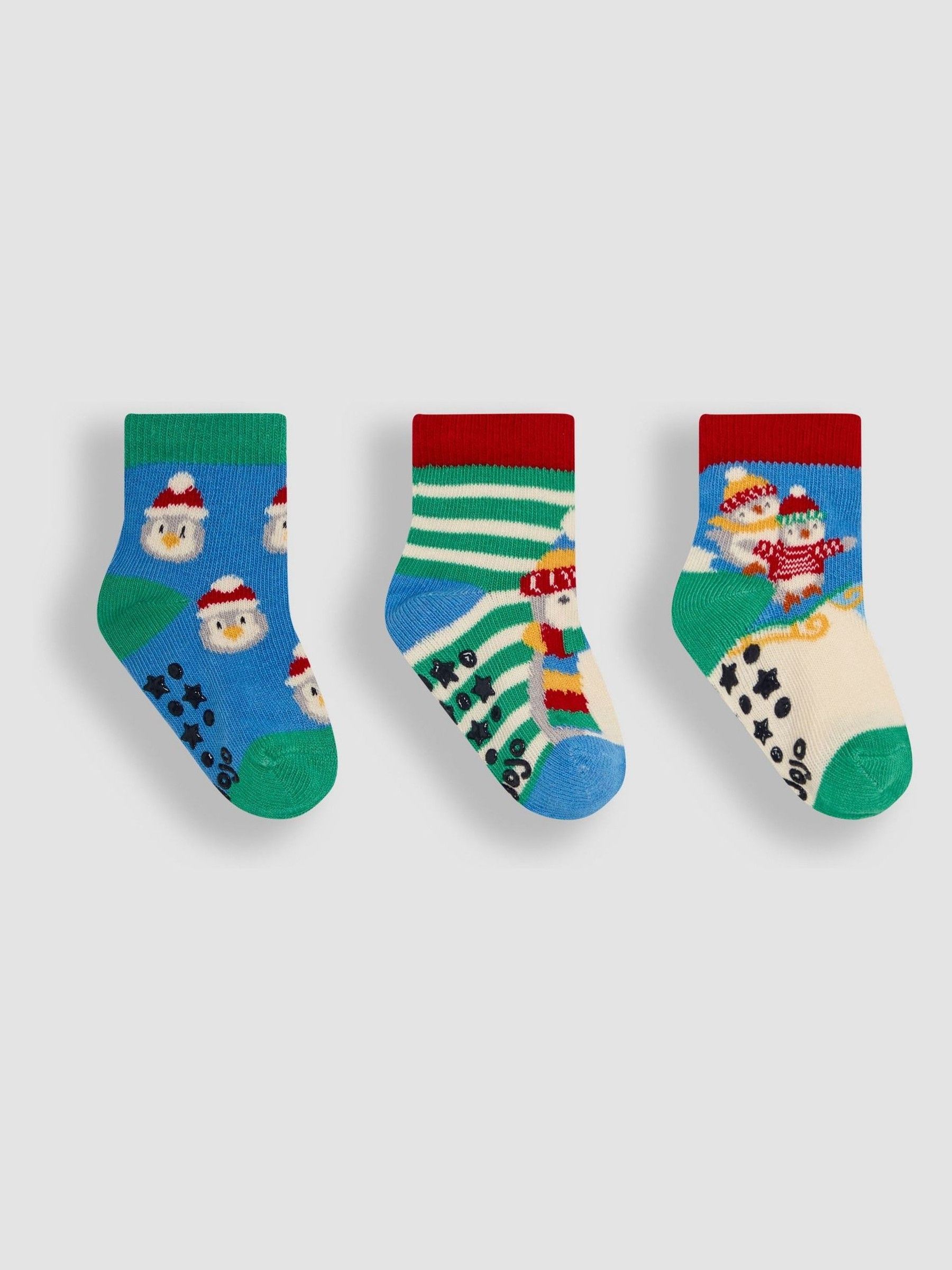 Multi Christmas Socks 3 Pack - Image 1 of 5