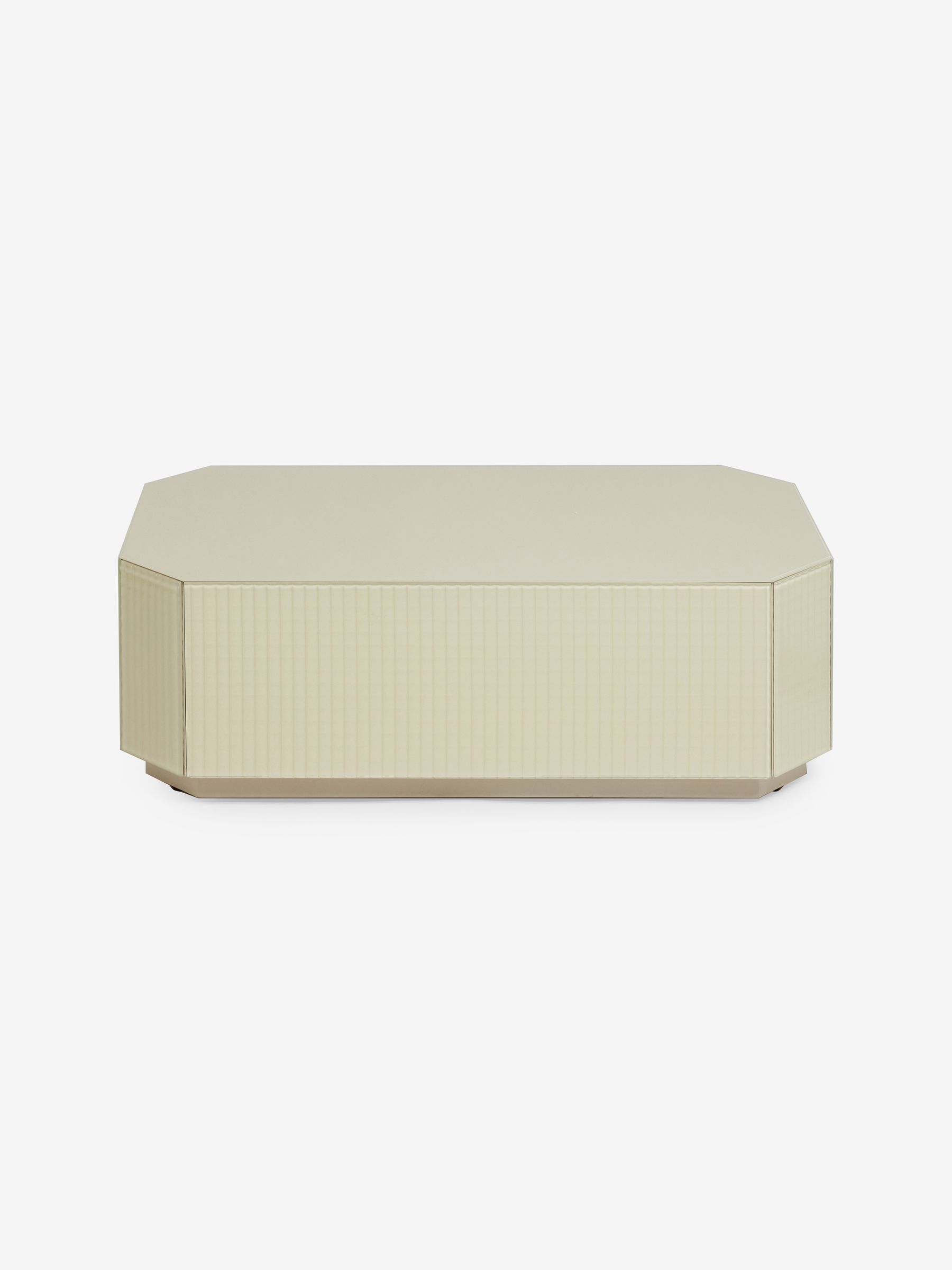 Anya Glass Storage Coffee Table in Ecru Natural - Image 5 of 5
