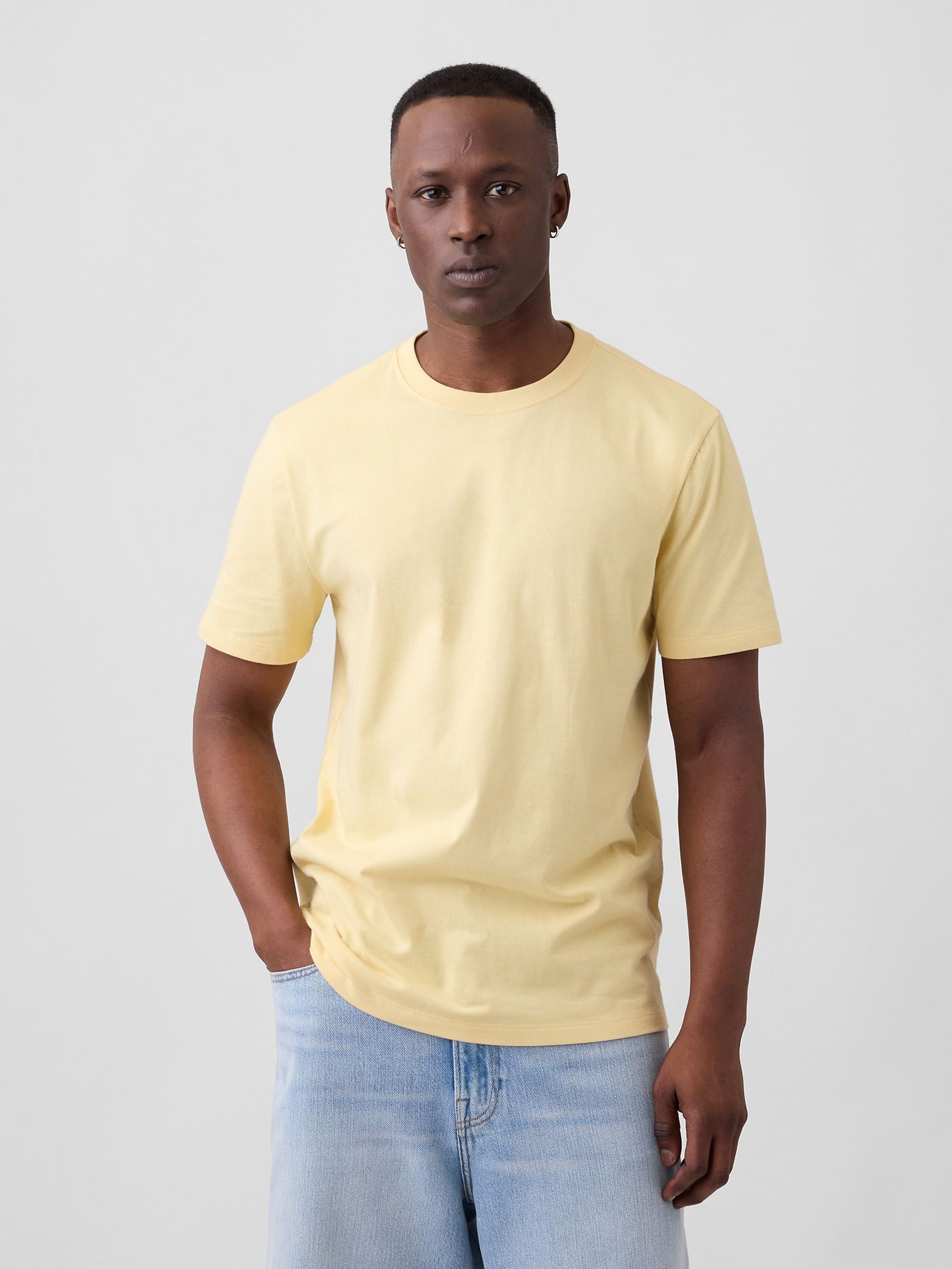 Yellow Everyday Soft Crew Neck T-Shirt - Image 1 of 5
