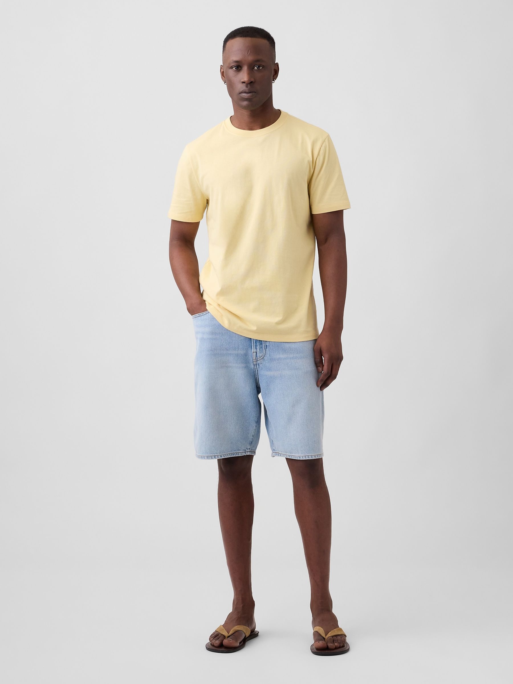 Yellow Everyday Soft Crew Neck T-Shirt - Image 3 of 5