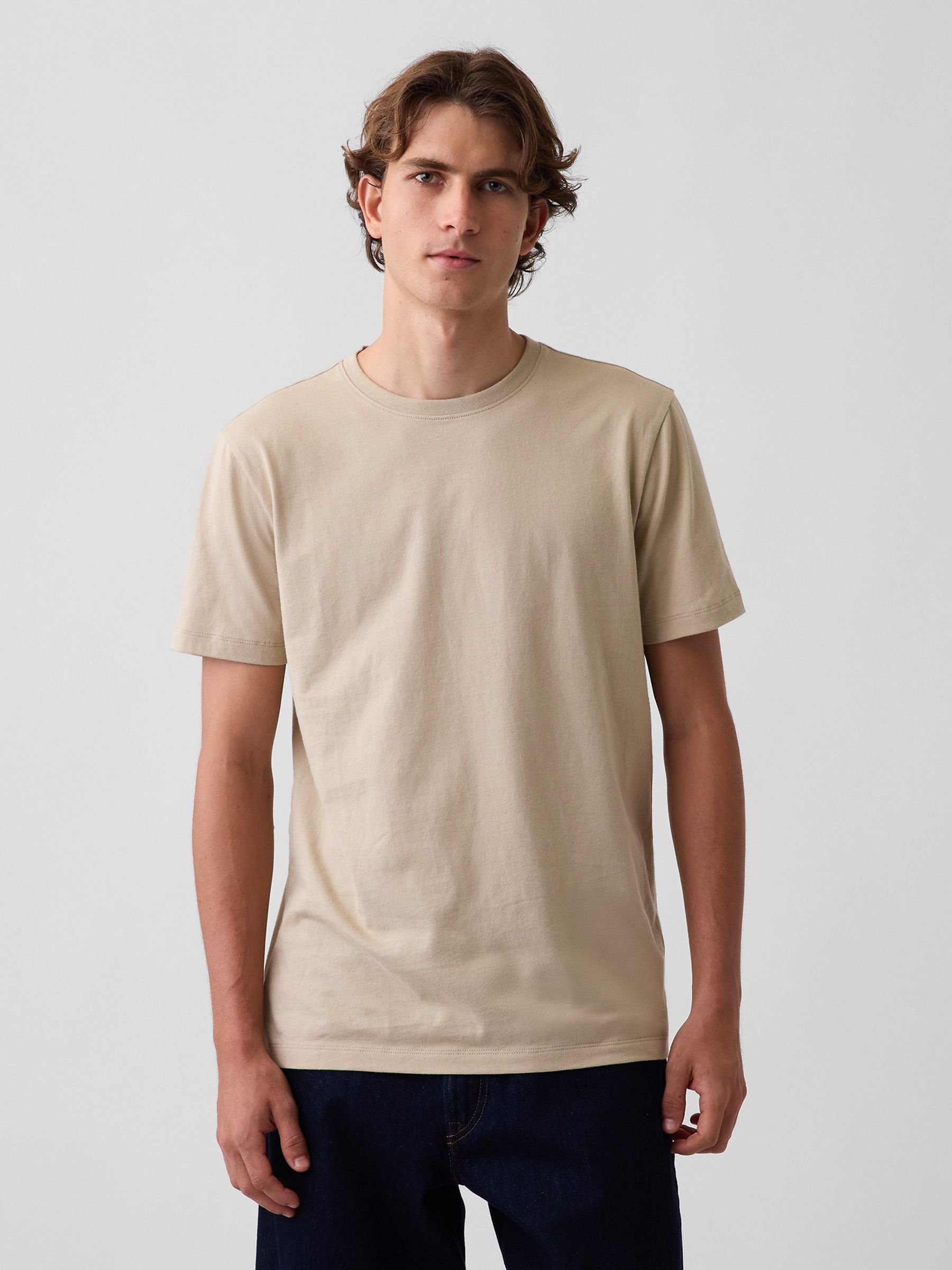 Beige Classic Short Sleeve T-Shirt - Image 1 of 4