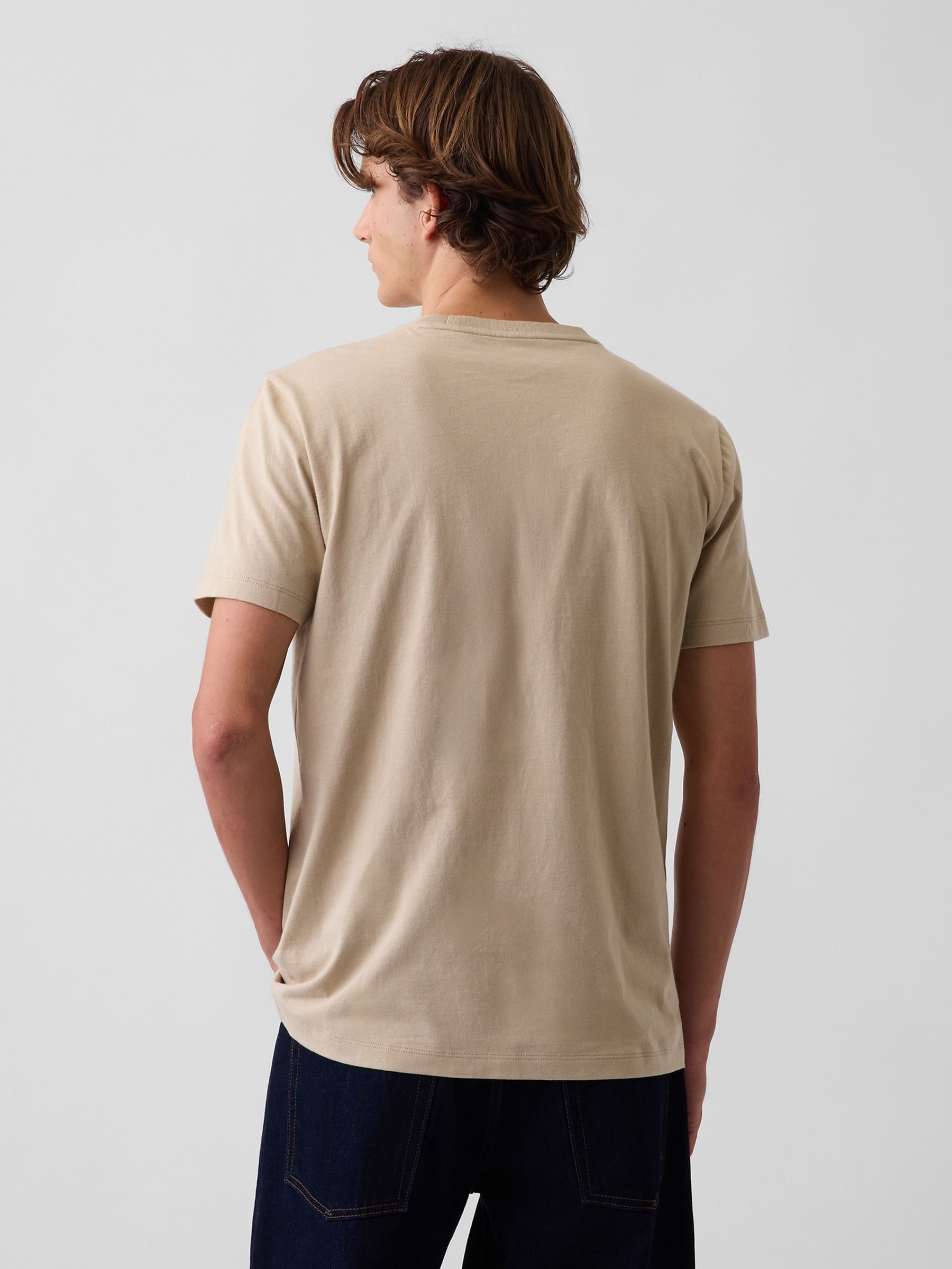 Beige Classic Short Sleeve T-Shirt - Image 2 of 4