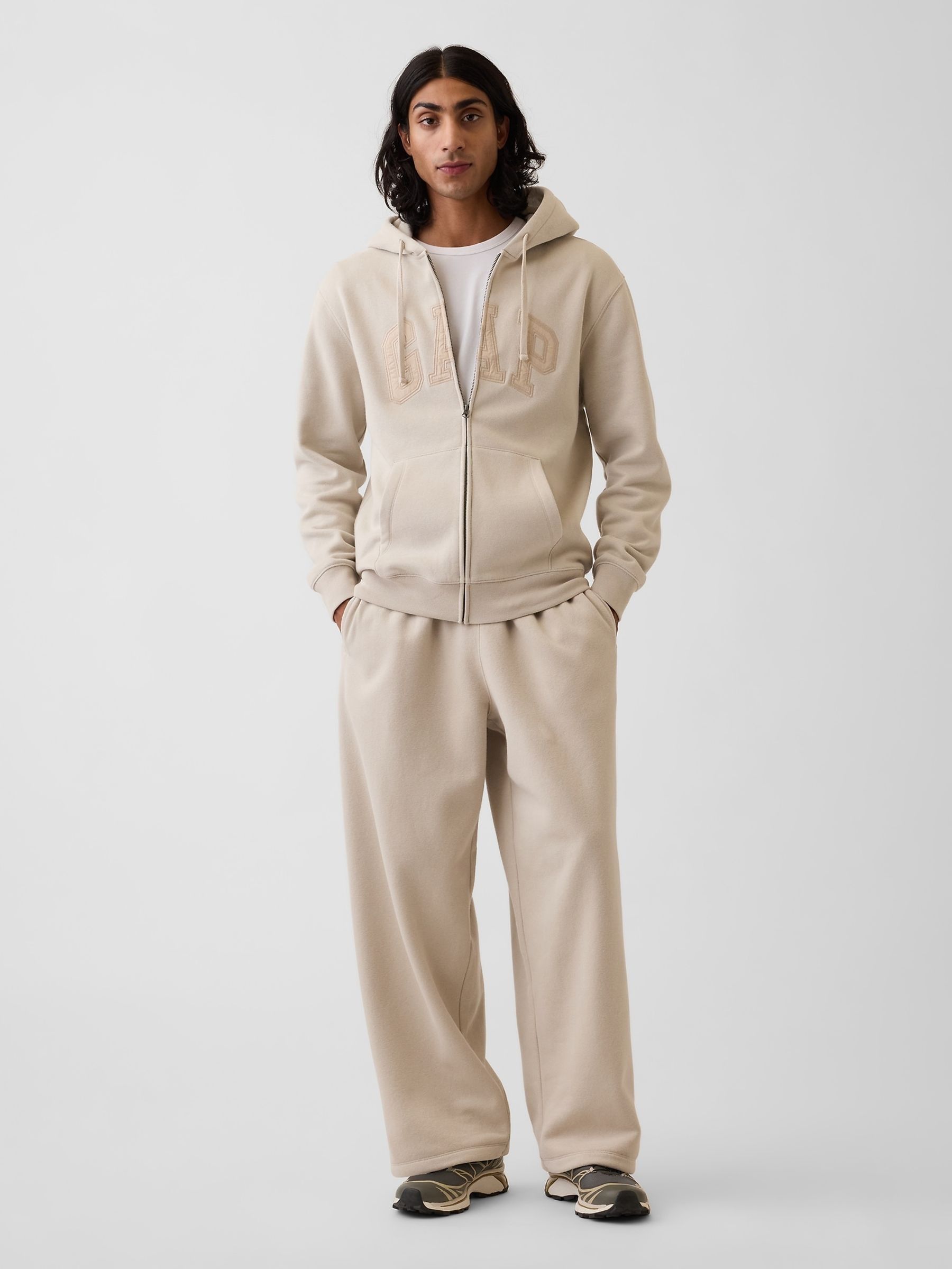 Beige Vintage Soft Baggy Joggers - Image 4 of 6