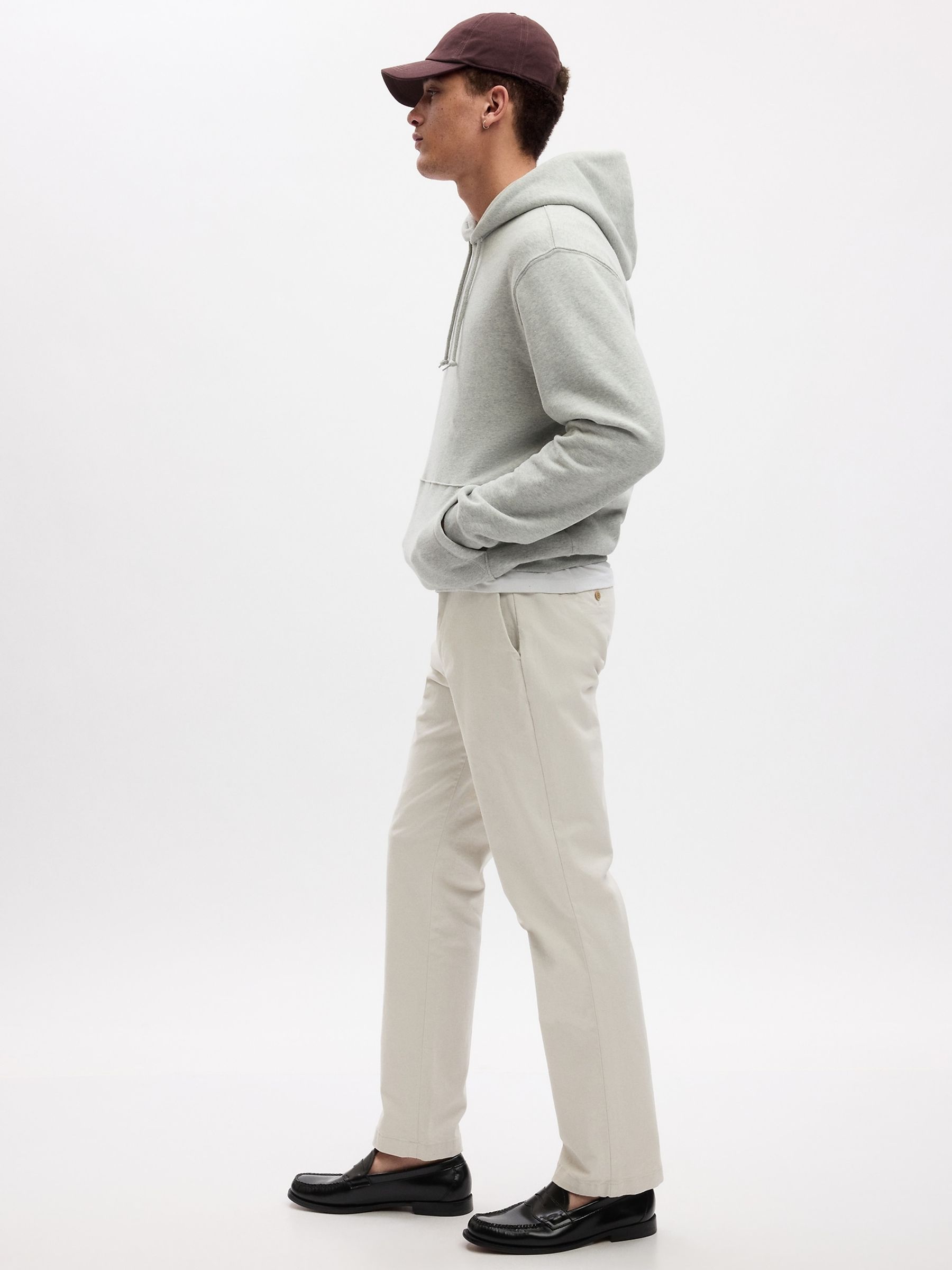 Cream Modern Straight Chinos - Image 3 of 6