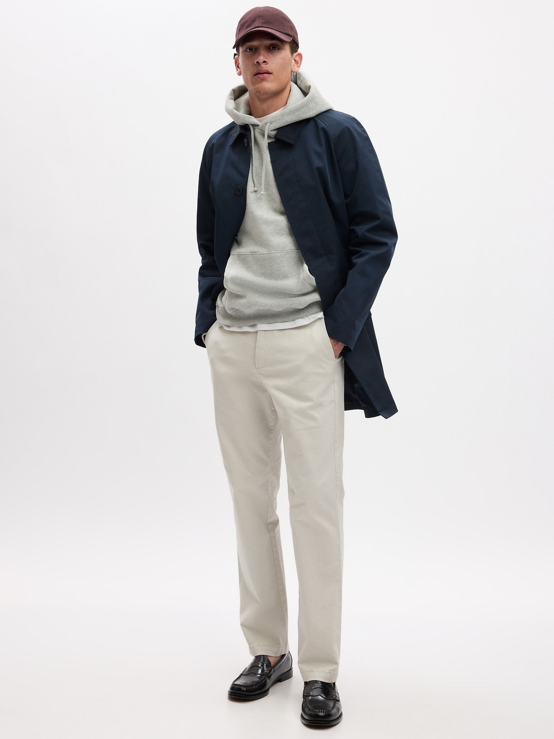 Cream Modern Straight Chinos - Image 4 of 6