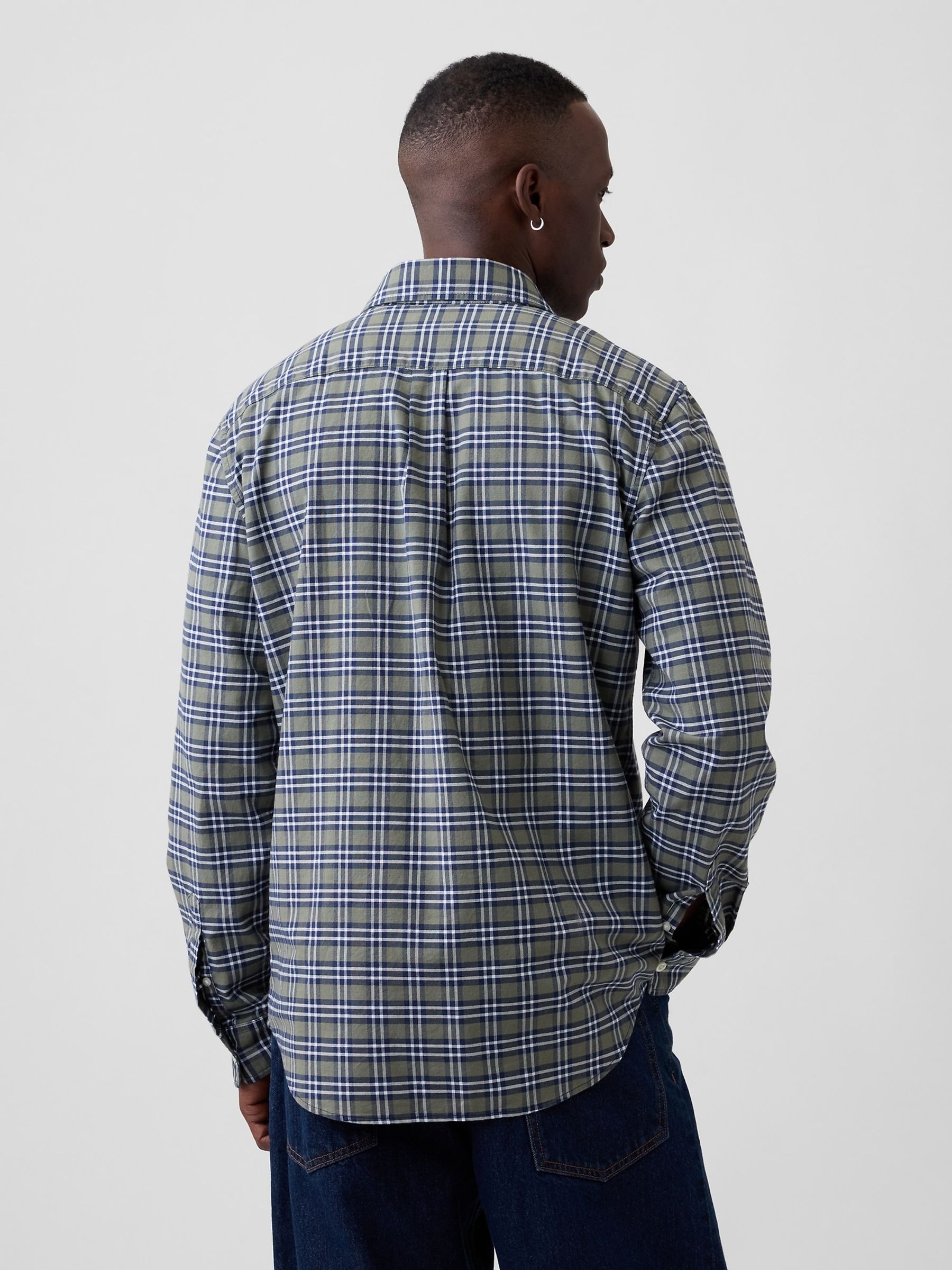 Green/Blue Check Oxford Shirt - Image 2 of 5