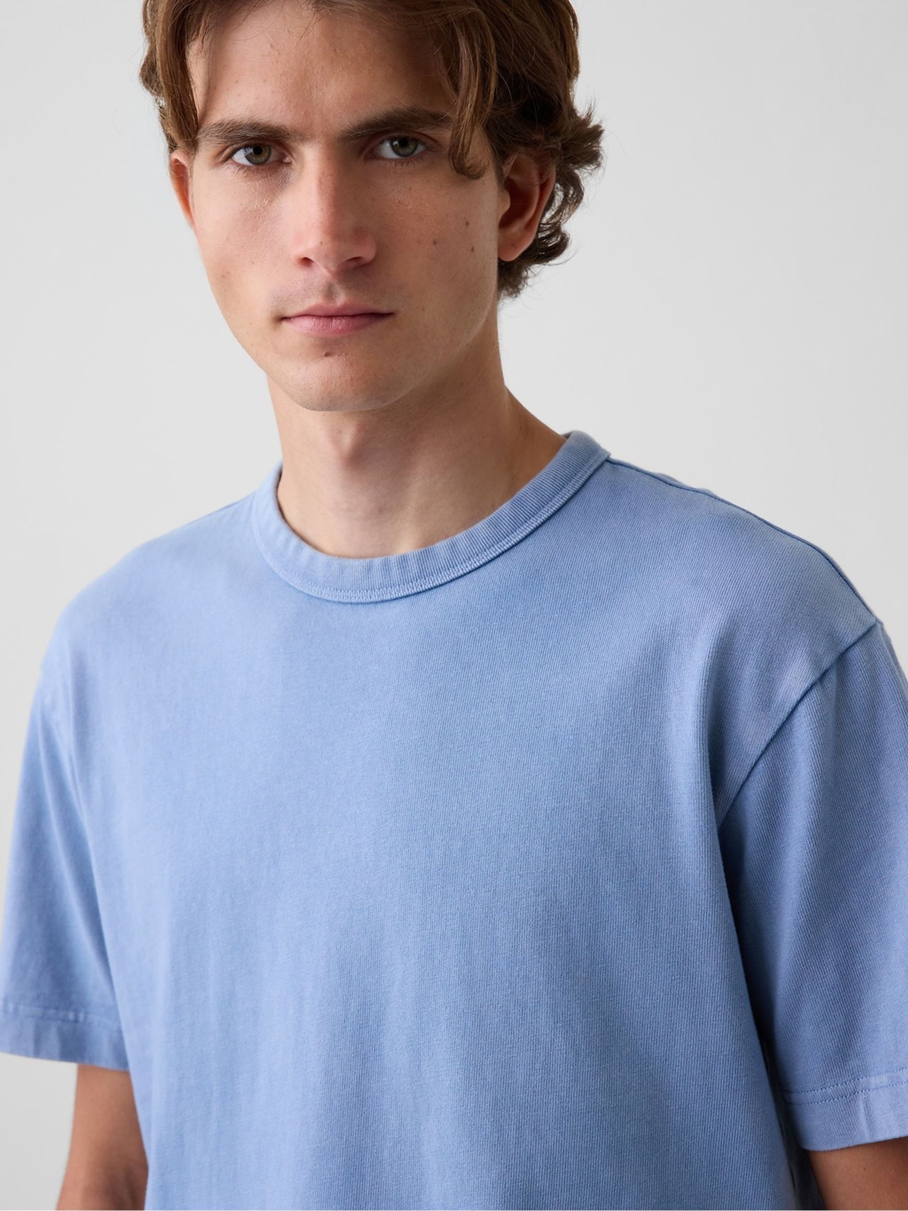 Blue Heavyweight Boxy T-Shirt - Image 4 of 5