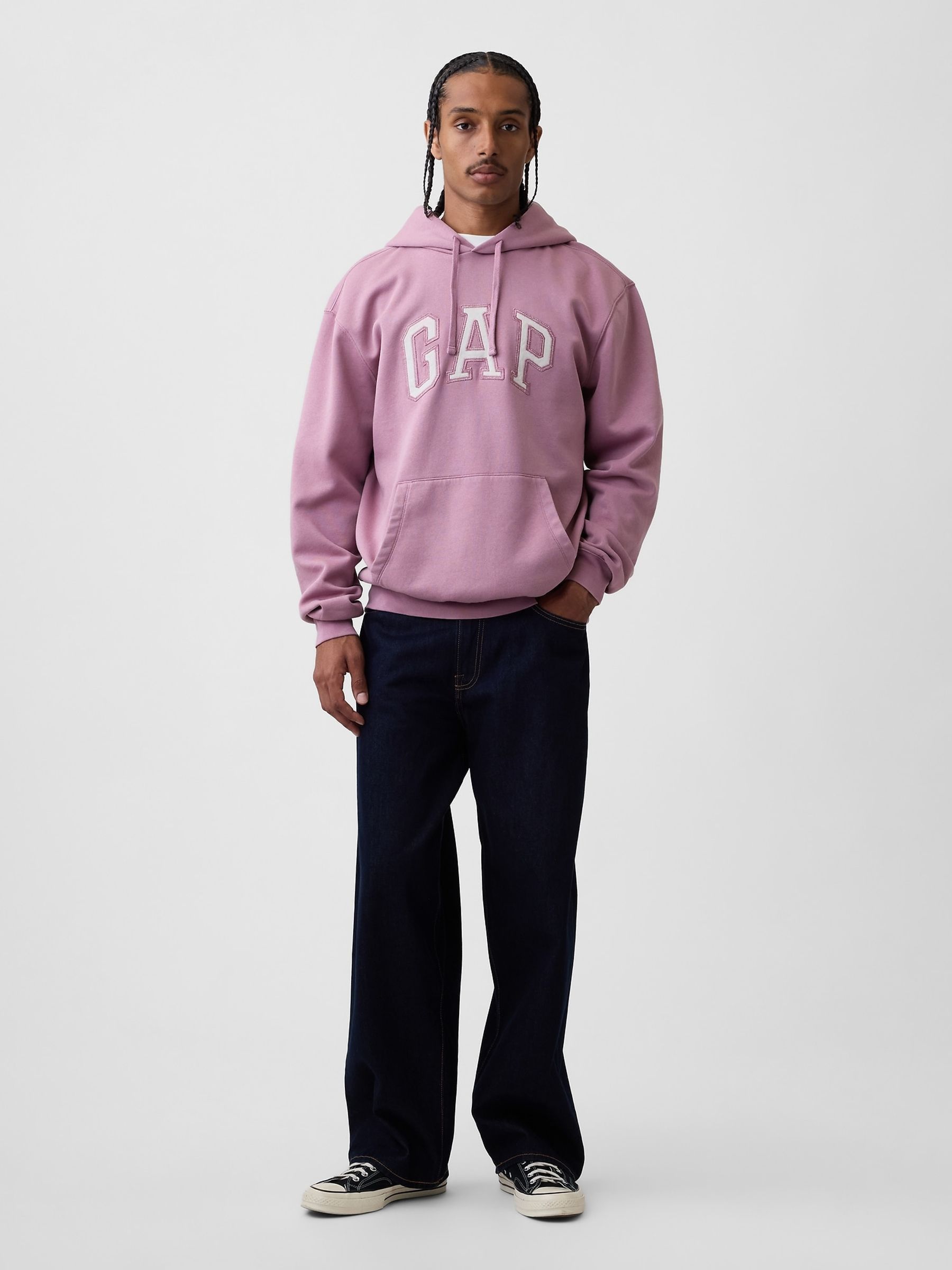 Pink VintageSoft Arch Logo Hoodie - Image 3 of 4