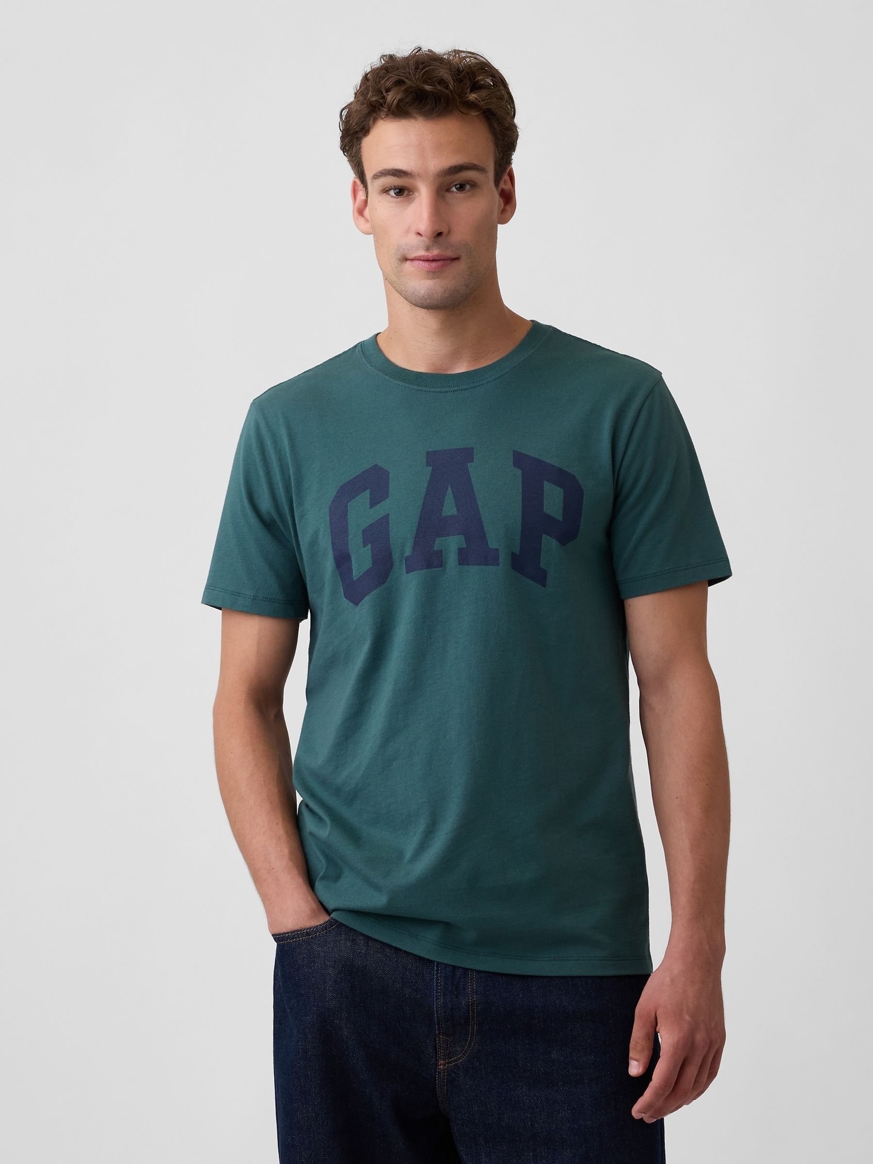 Dark Teal Everyday Soft Logo T-Shirt - Image 1 of 5 Dark Teal Everyday Soft Logo T-Shirt - Image 1 of 5