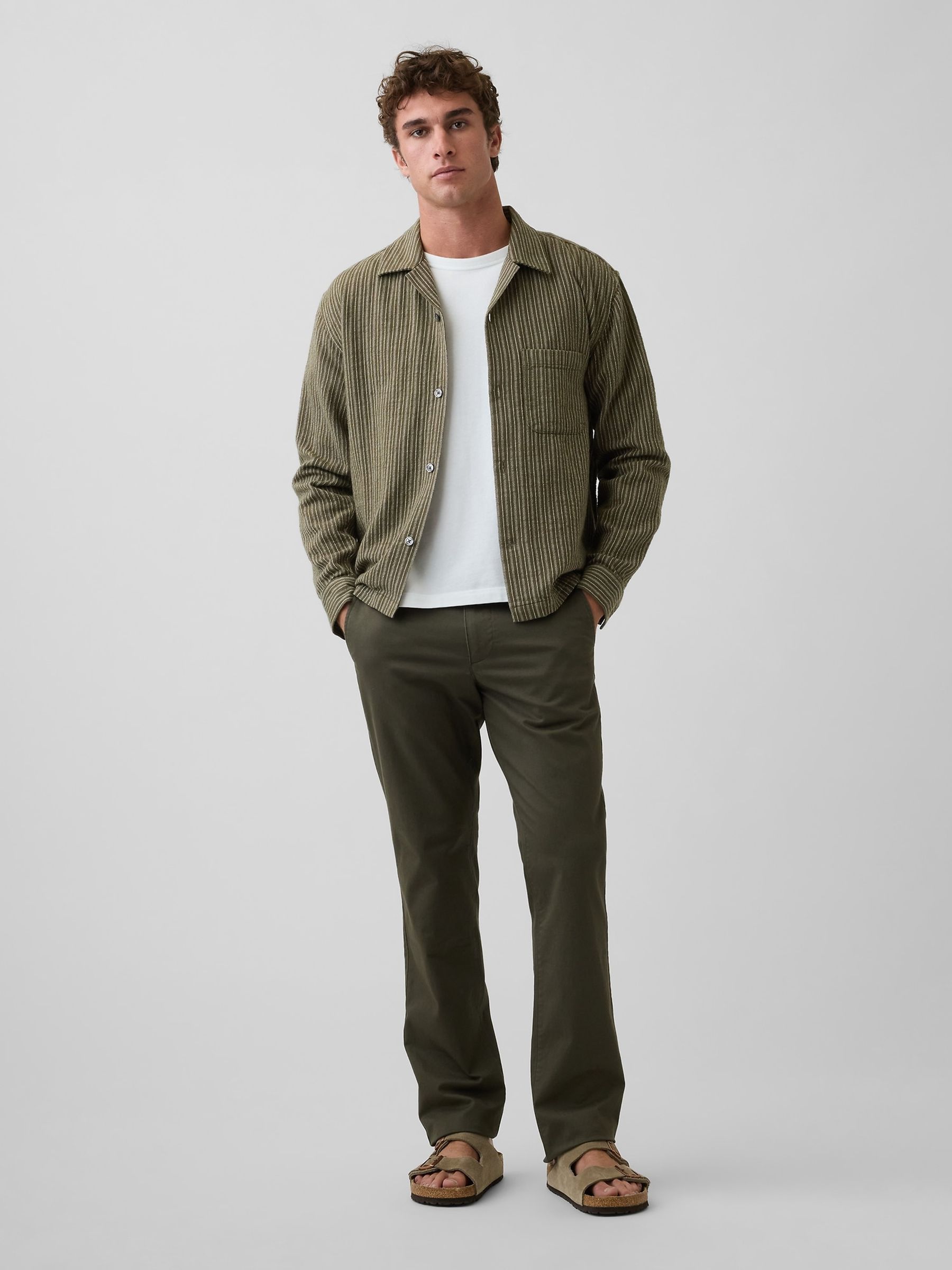 Green Modern Straight Chinos - Image 5 of 6