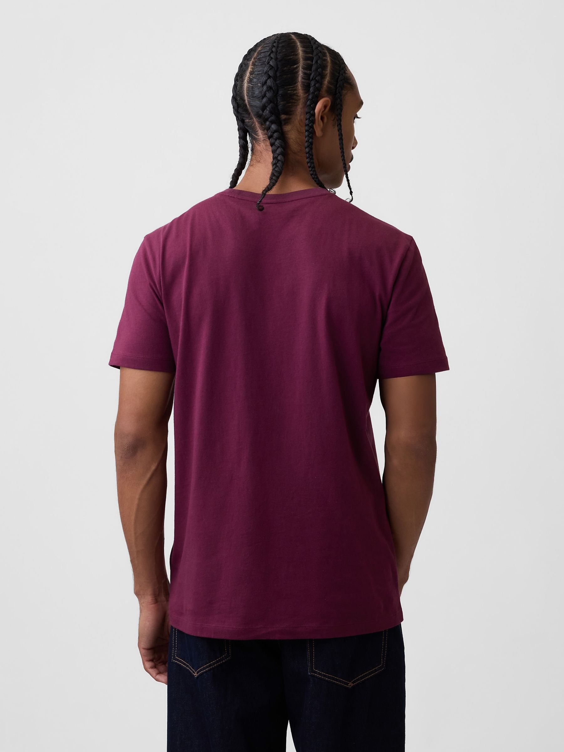 Burgundy Red Classic Short Sleeve T-Shirt - Image 2 of 4