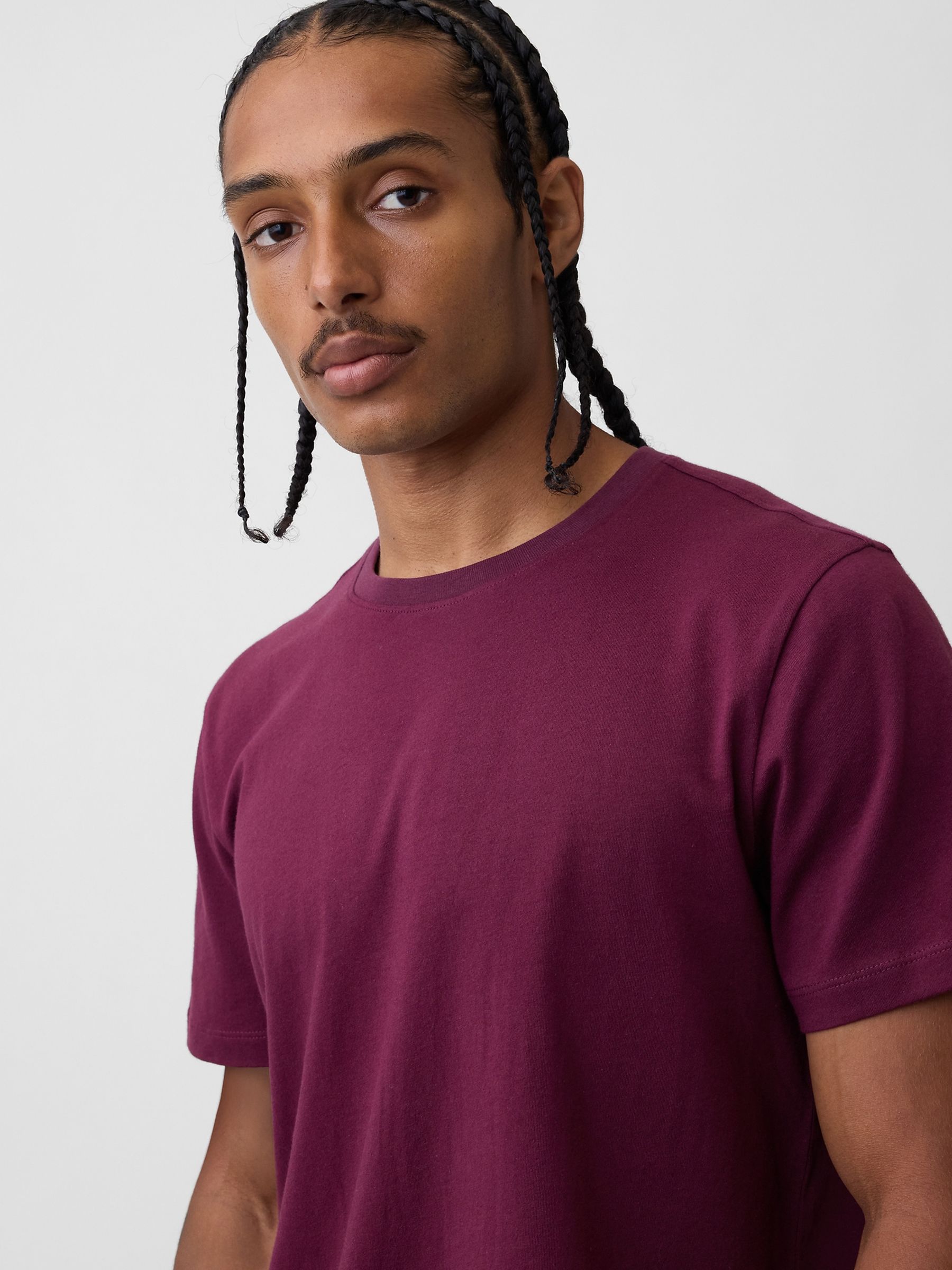 Burgundy Red Classic Short Sleeve T-Shirt - Image 4 of 4