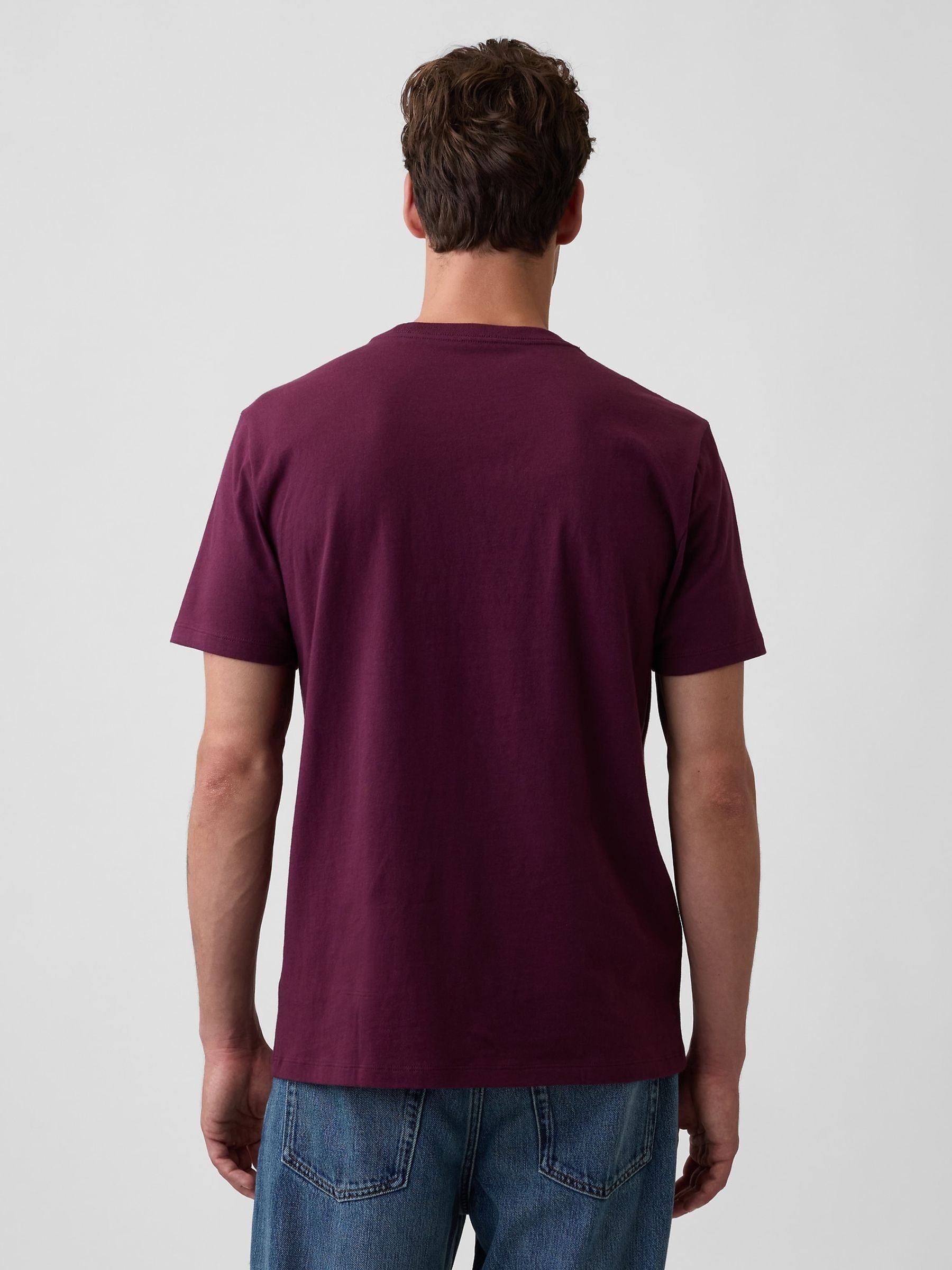 Burgundy Red Everyday Soft Logo T-Shirt - Image 2 of 5 Burgundy Red Everyday Soft Logo T-Shirt - Image 2 of 5