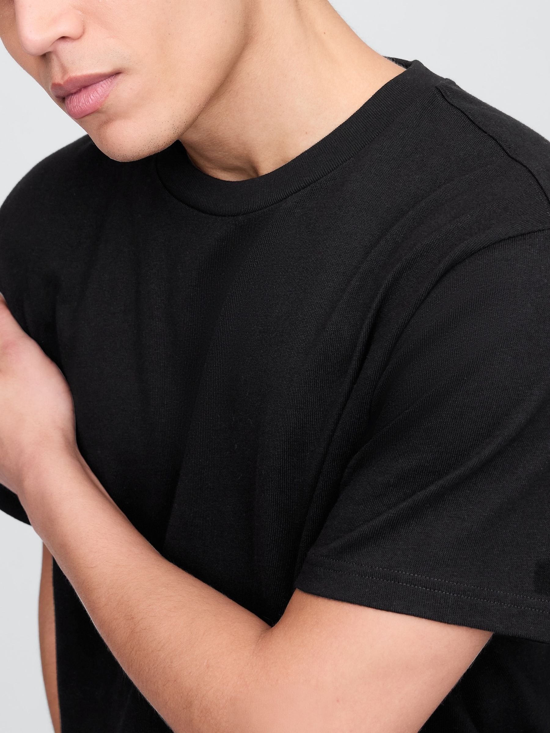 Black Heavyweight Relaxed Short Sleeve T-Shirt - Image 4 of 4