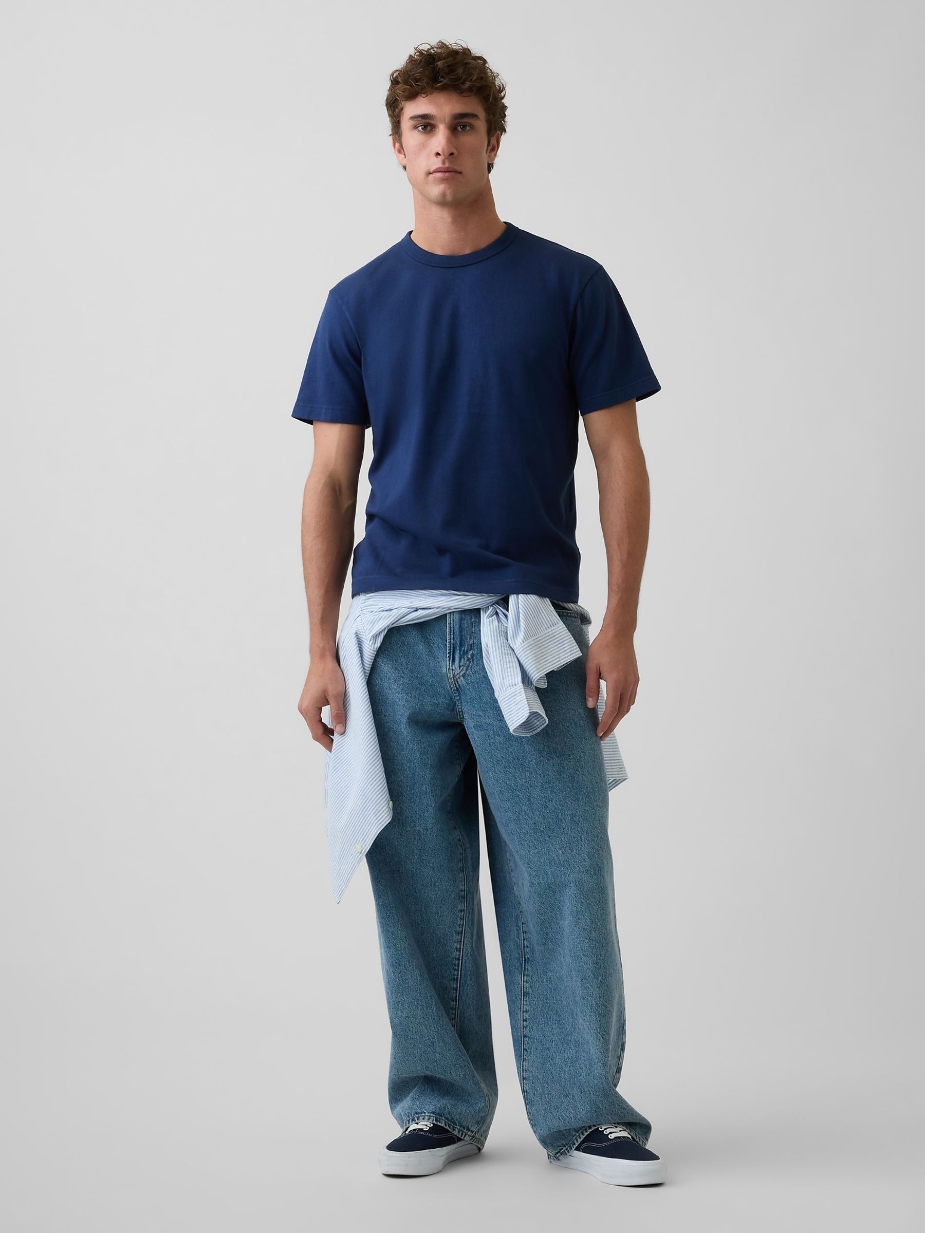Blue Heavyweight Relaxed Short Sleeve T-Shirt - Image 3 of 4