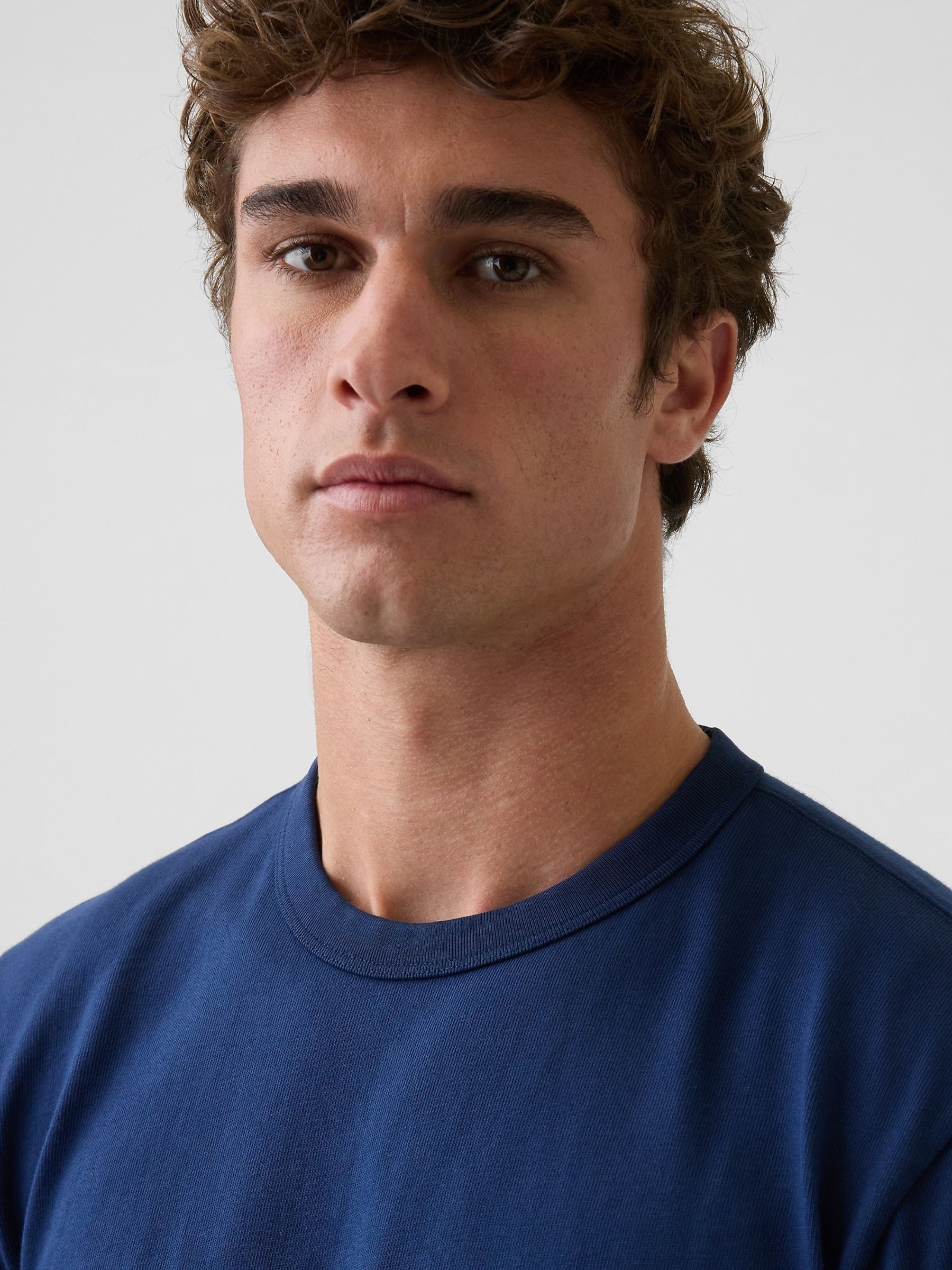 Blue Heavyweight Relaxed Short Sleeve T-Shirt - Image 4 of 4