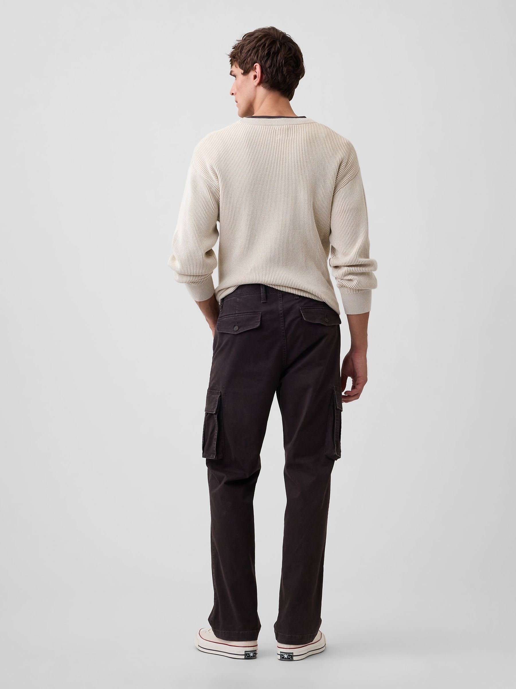 Dark Brown Essential Straight Cargo Trousers - Image 2 of 6