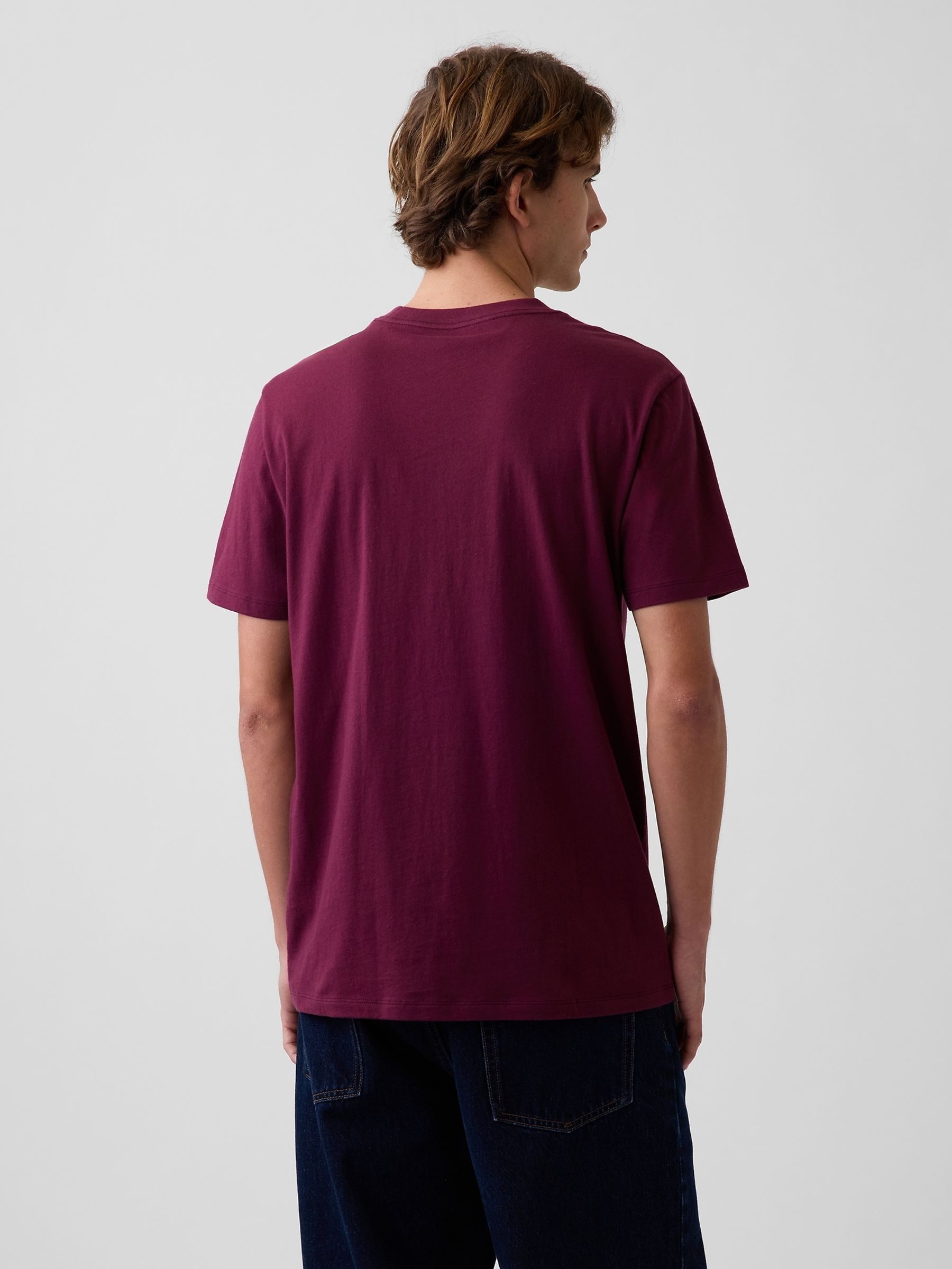 Burgundy Red Arch Logo Short Sleeve T-Shirt - Image 2 of 4