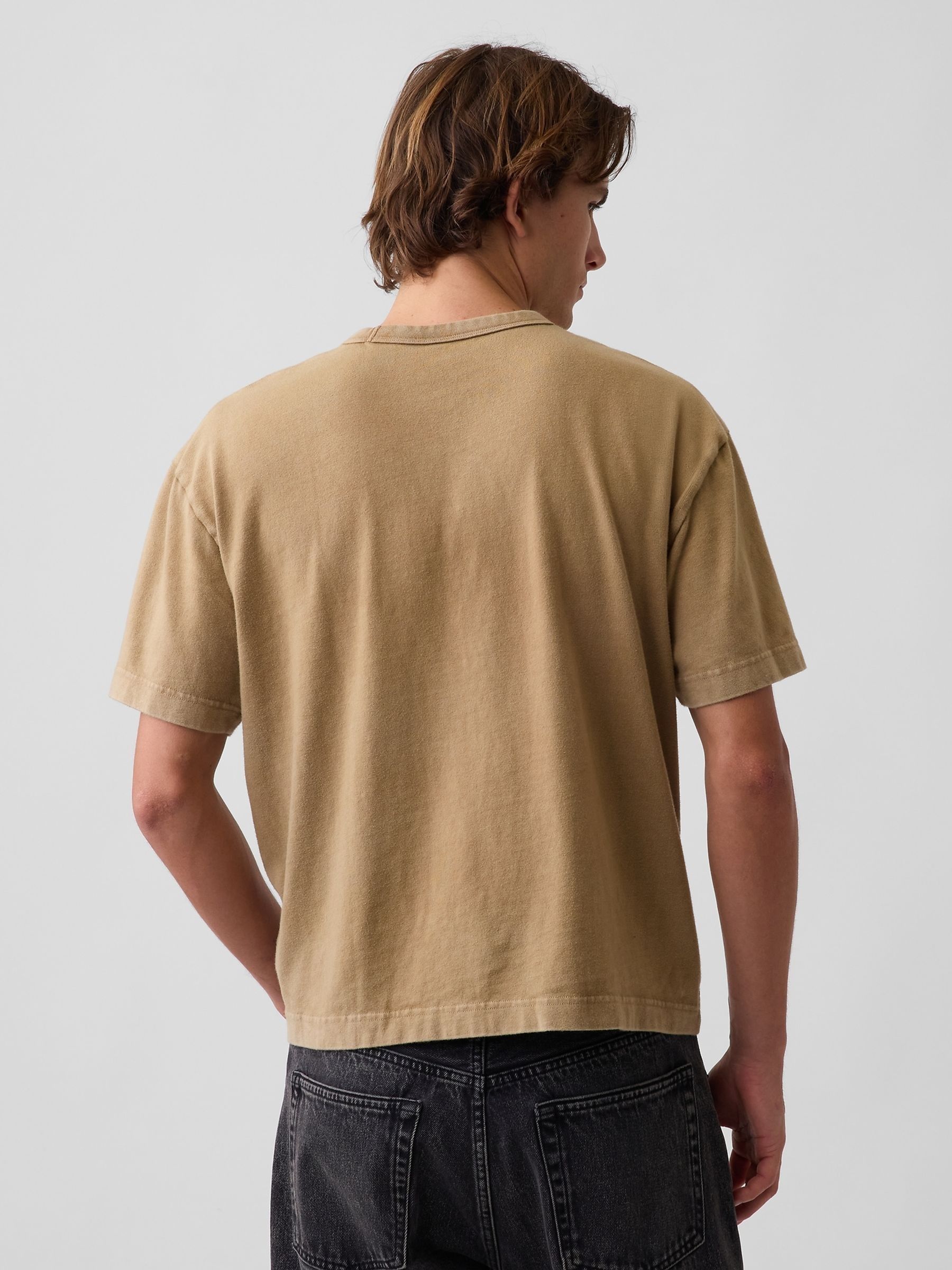 Sandy Brown Heavyweight Boxy T-Shirt - Image 2 of 4