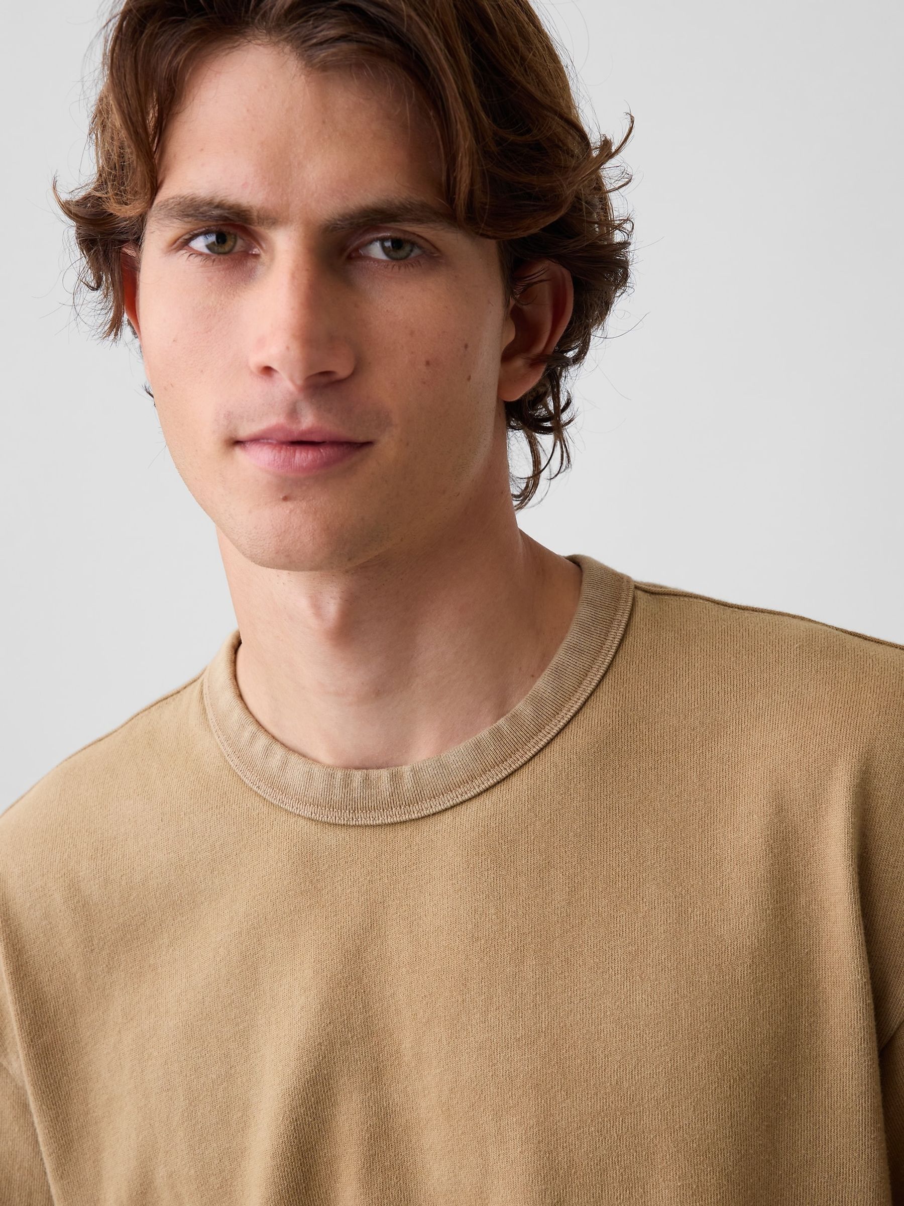 Sandy Brown Heavyweight Boxy T-Shirt - Image 4 of 4