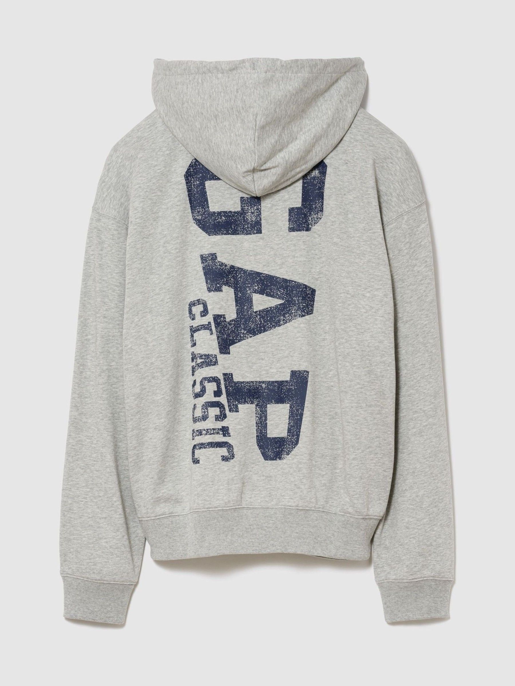 Grey Relaxed Full-Zip Hoodie - Image 2 of 4