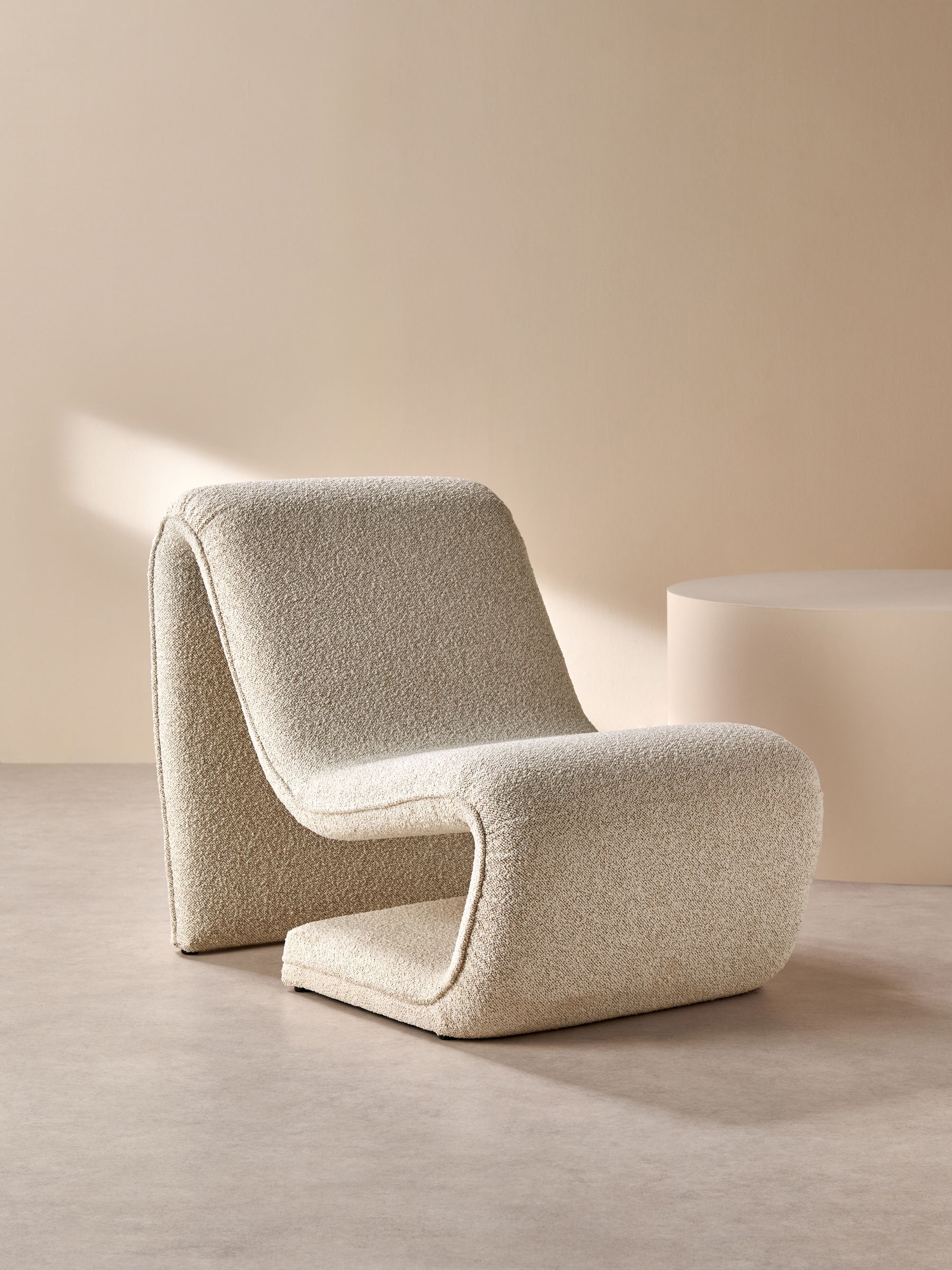 Wexler Chair in Off White Pax Boucle - Image 2 of 7